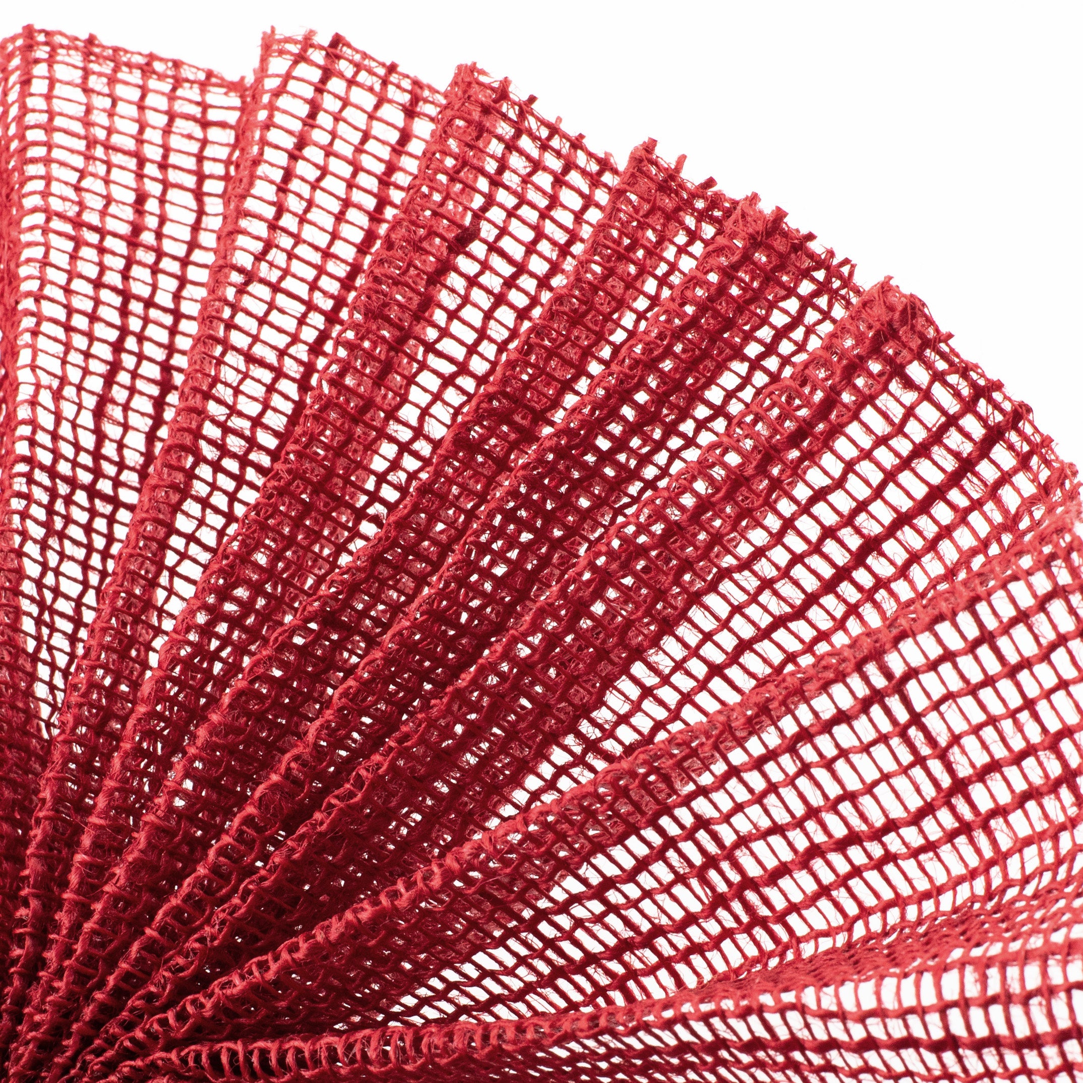10" Jute Net Burlap Ribbon: Red (10 Yards) Lifestyle Photo