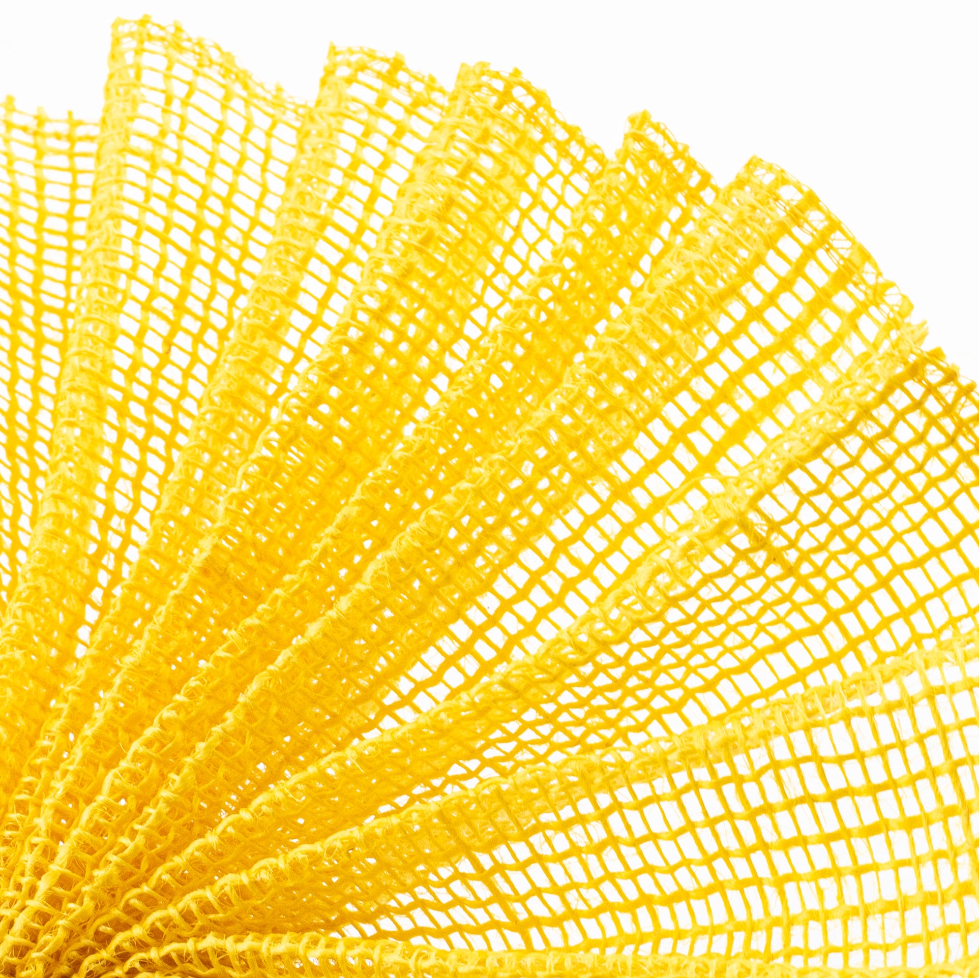 10" Jute Net Burlap Ribbon: Sun Yellow (10 Yards) Lifestyle Photo
