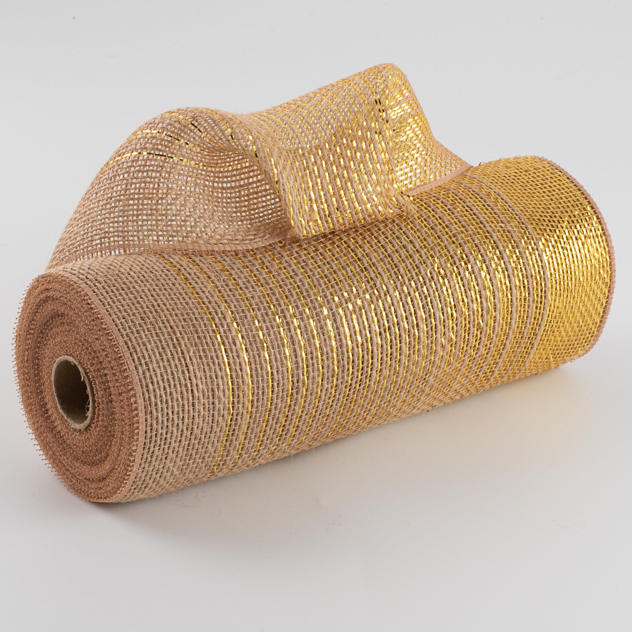 10" Jute Poly Mesh: Gold Foil Ombré Item Number: RY801508