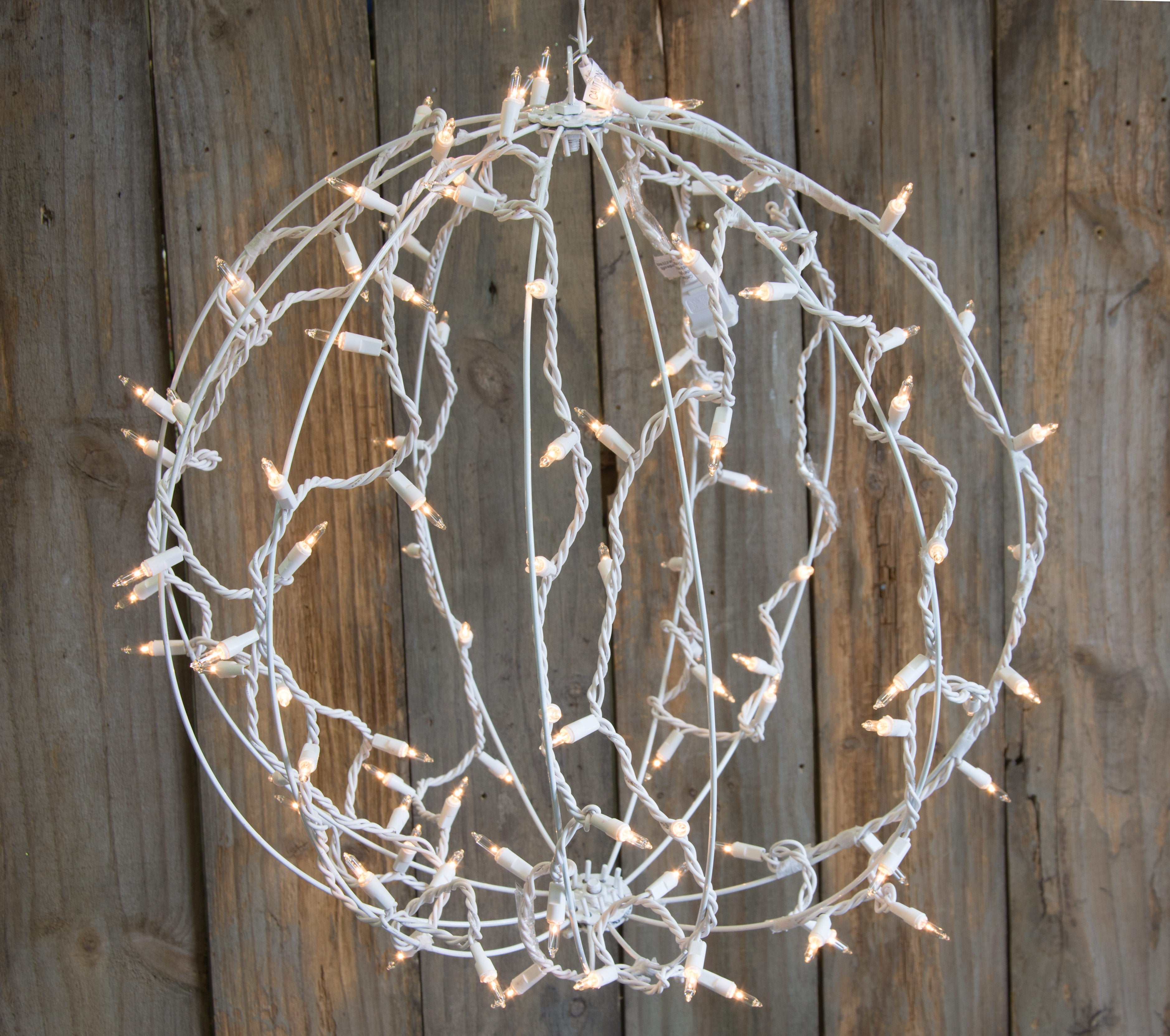24" KD Wire Folding Ball: White Lifestyle Photo
