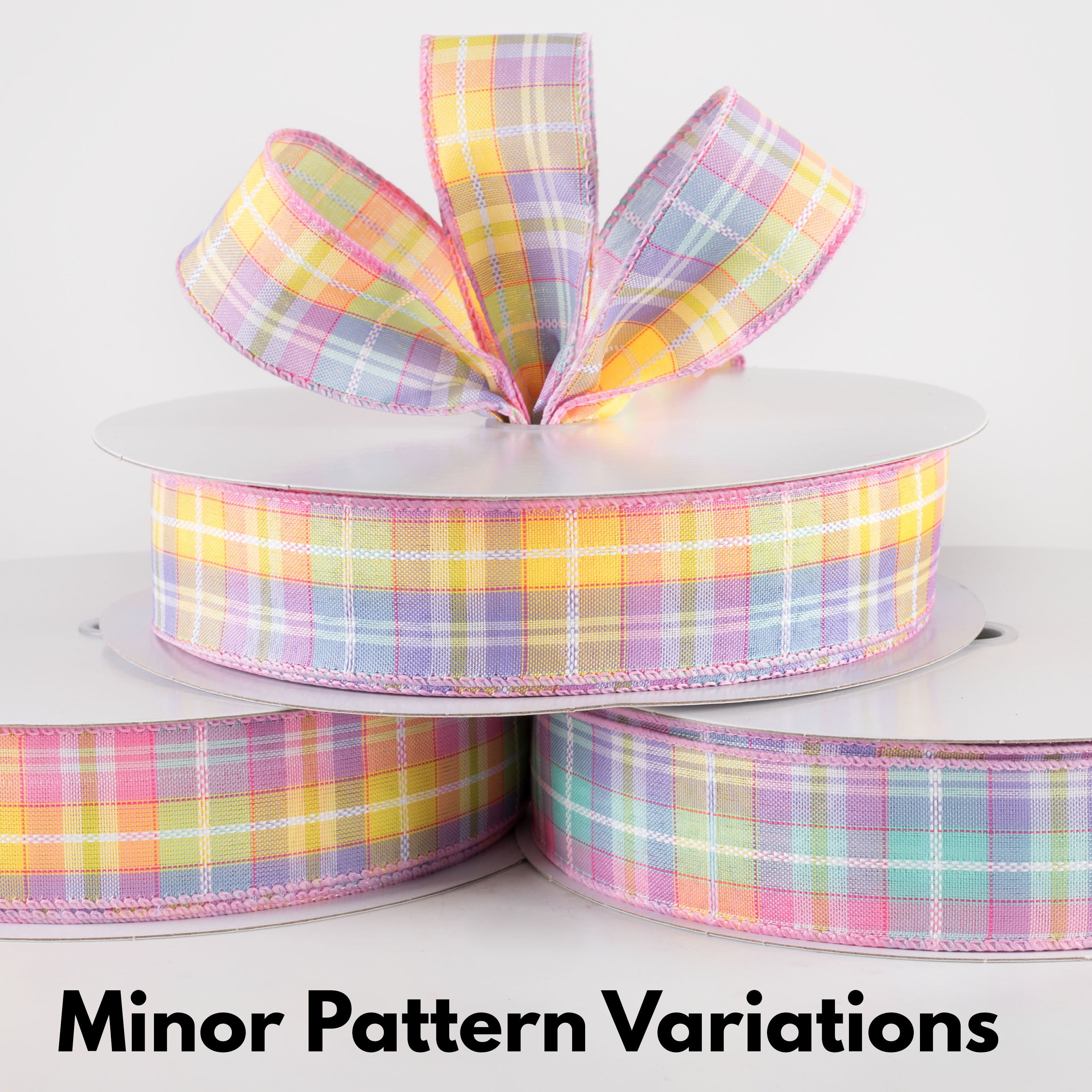 1.5" Kennedy Plaid Ribbon: Pastel (50 Yards) Lifestyle Photo