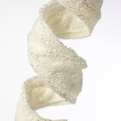 28" Knitted Sweater Curly Spray: Ivory Lifestyle Photo