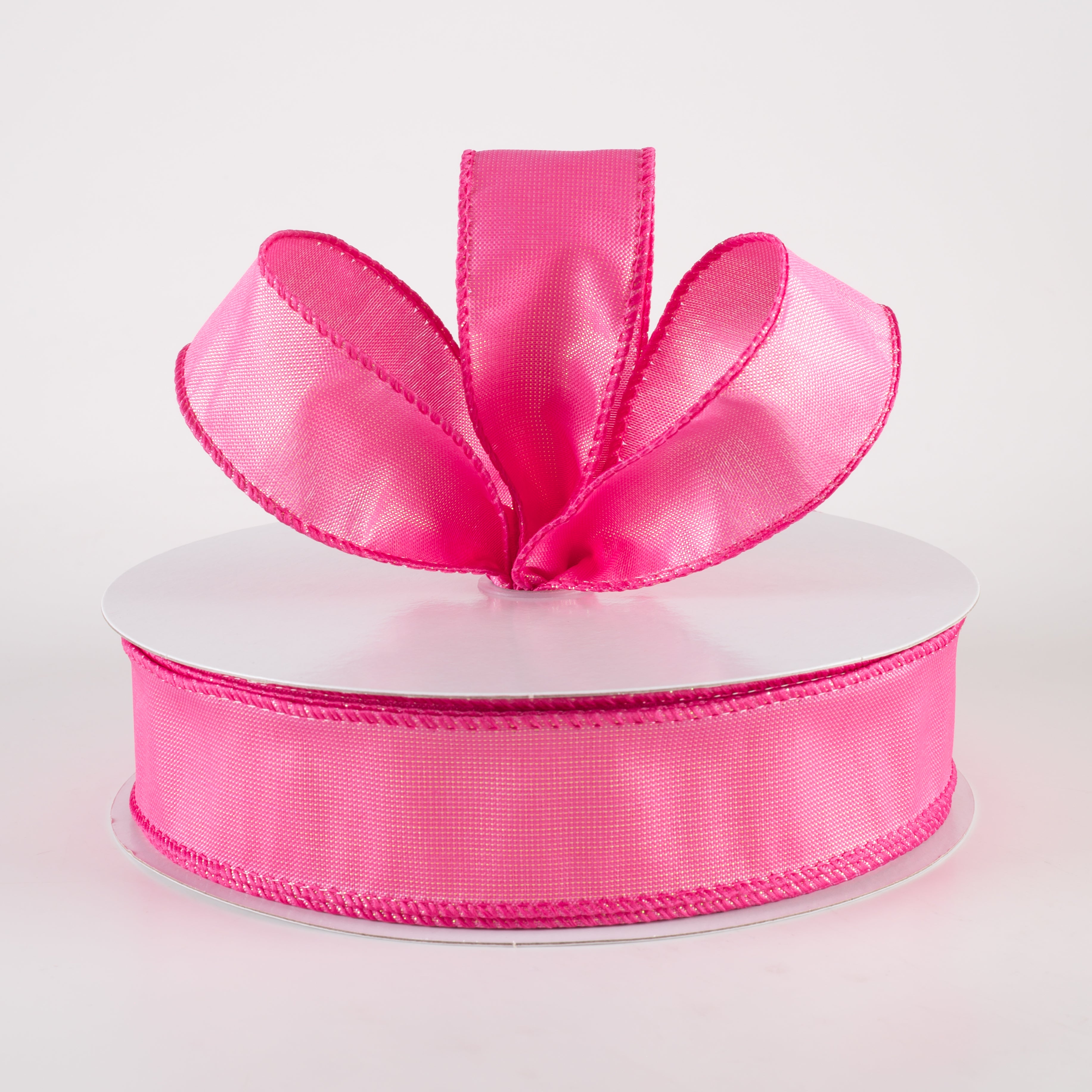 1.5" Lala Iridescent Solid Ribbon: Fuchsia Pink (50 Yards) Lifestyle Photo