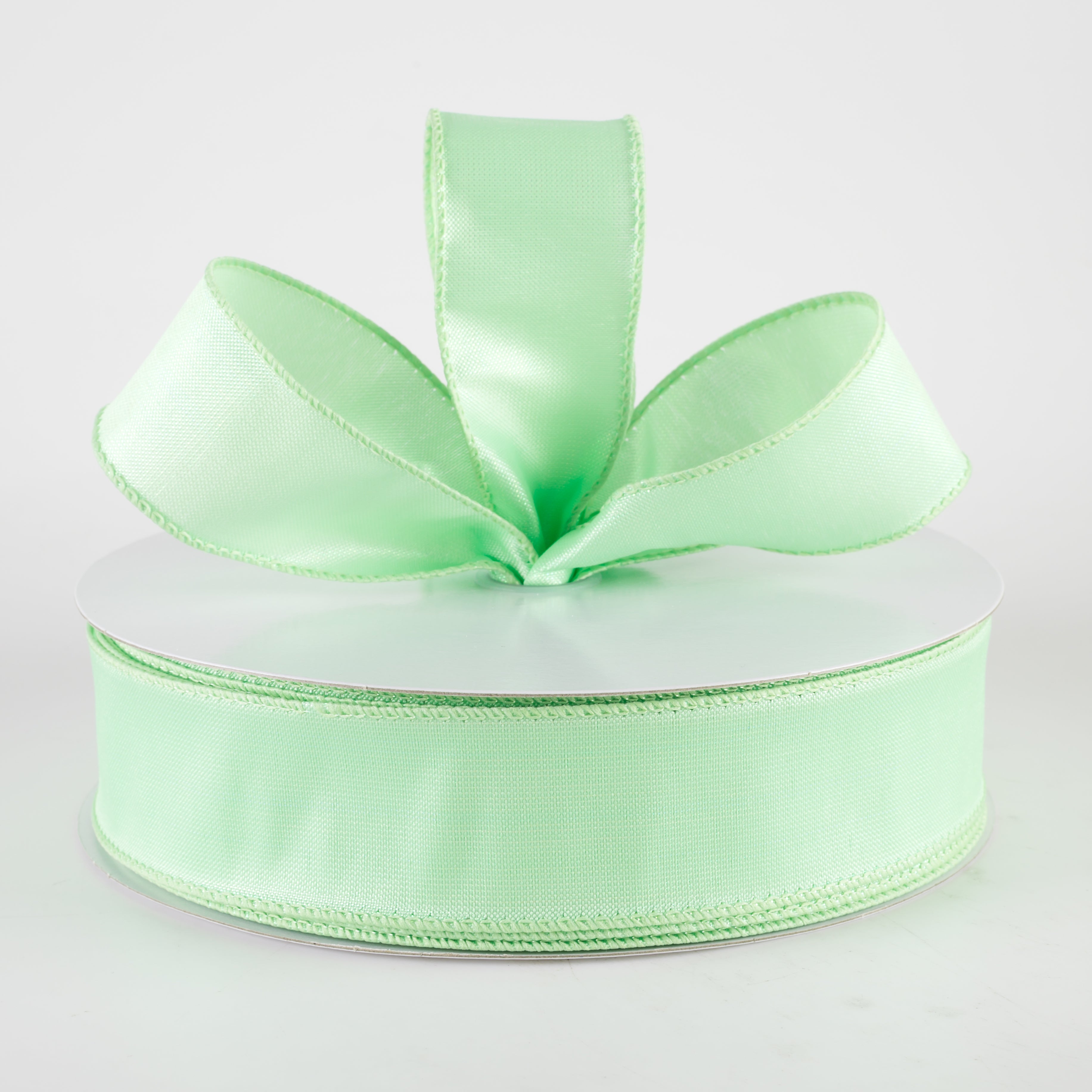 1.5" Lala Iridescent Solid Ribbon: Mint Green (50 Yards) detail photo 3