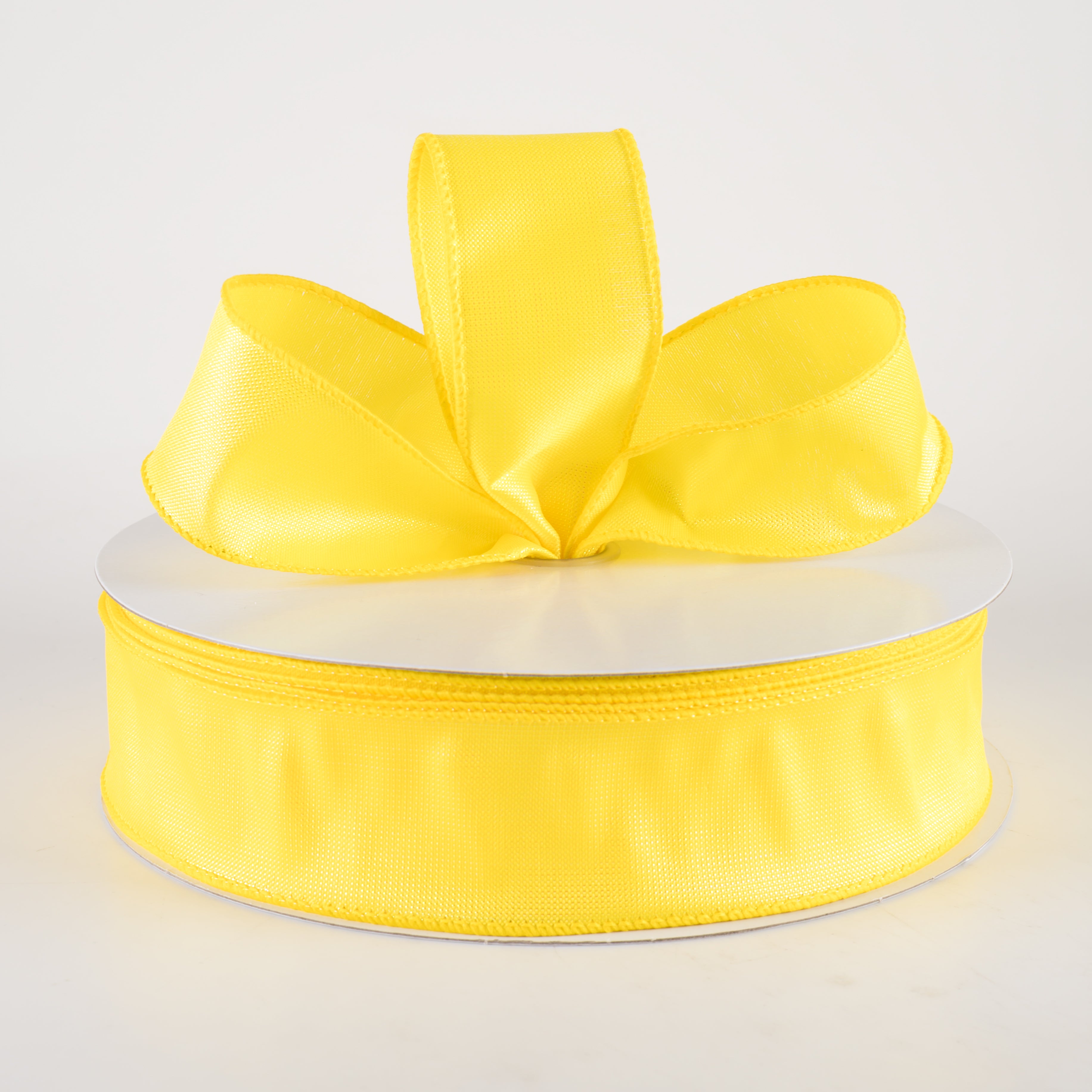 1.5" Lala Iridescent Solid Ribbon: Yellow (50 Yards) detail photo 3