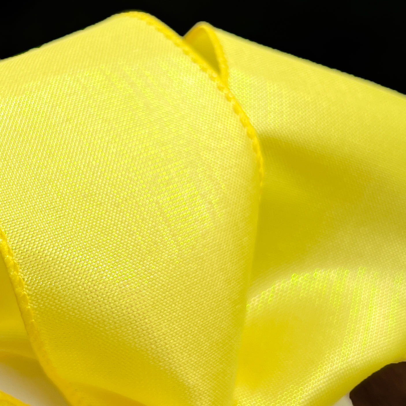 1.5" Lala Iridescent Solid Ribbon: Yellow (50 Yards) Lifestyle Photo