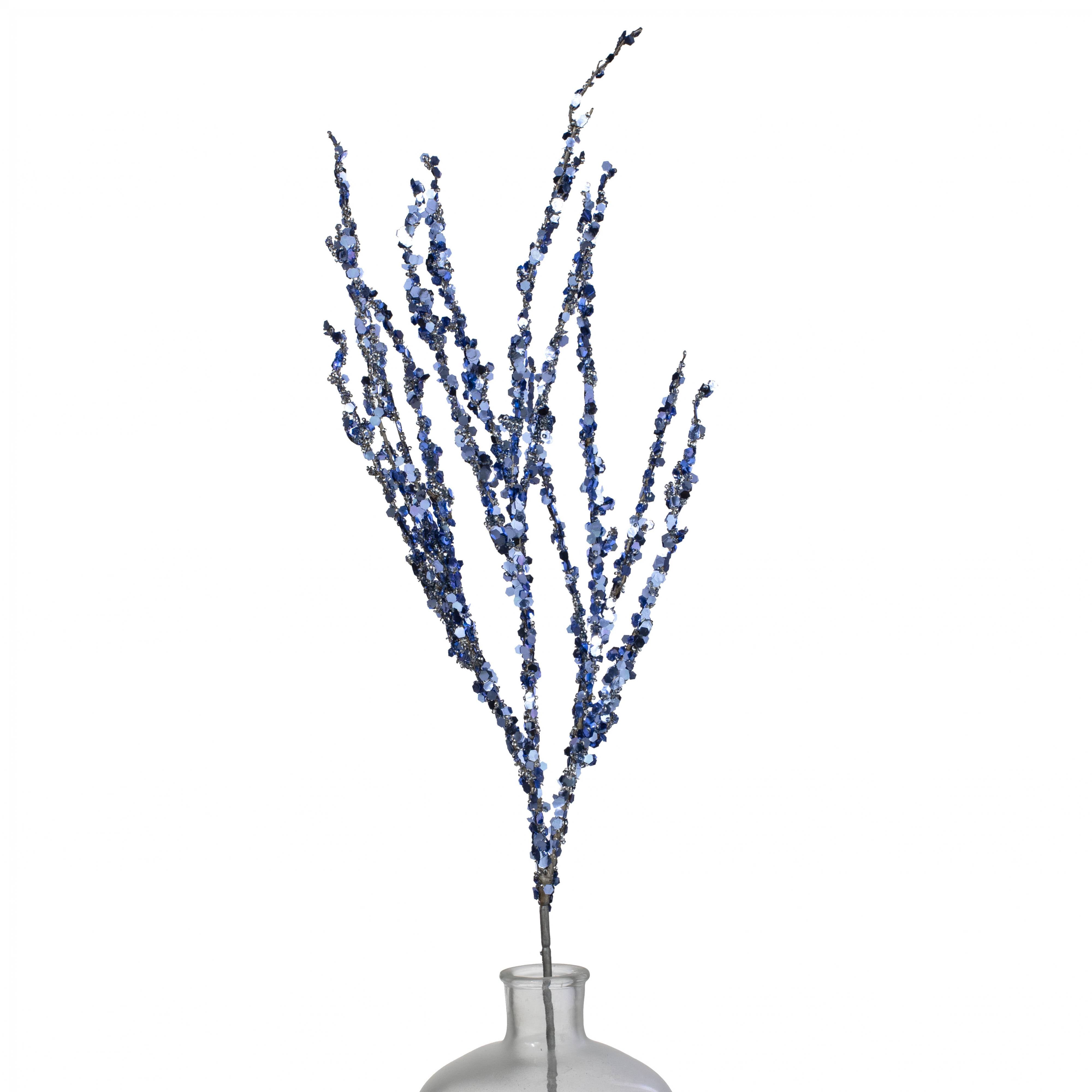 40" Laser Glitter Twig Spray: Blue Item Number: 228990
