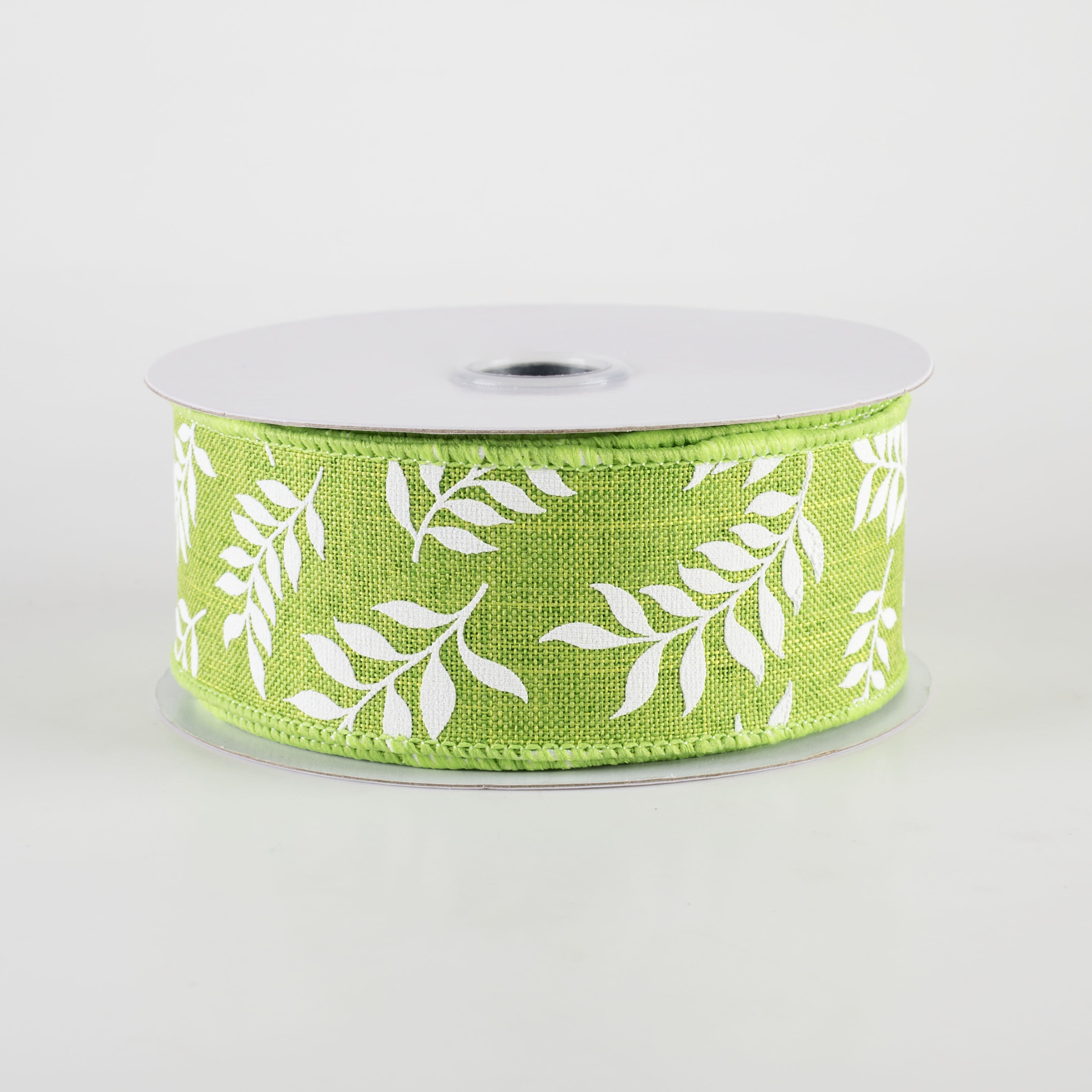 1.5" Laurel Leaf Ribbon: Fresh Green (10 Yards)