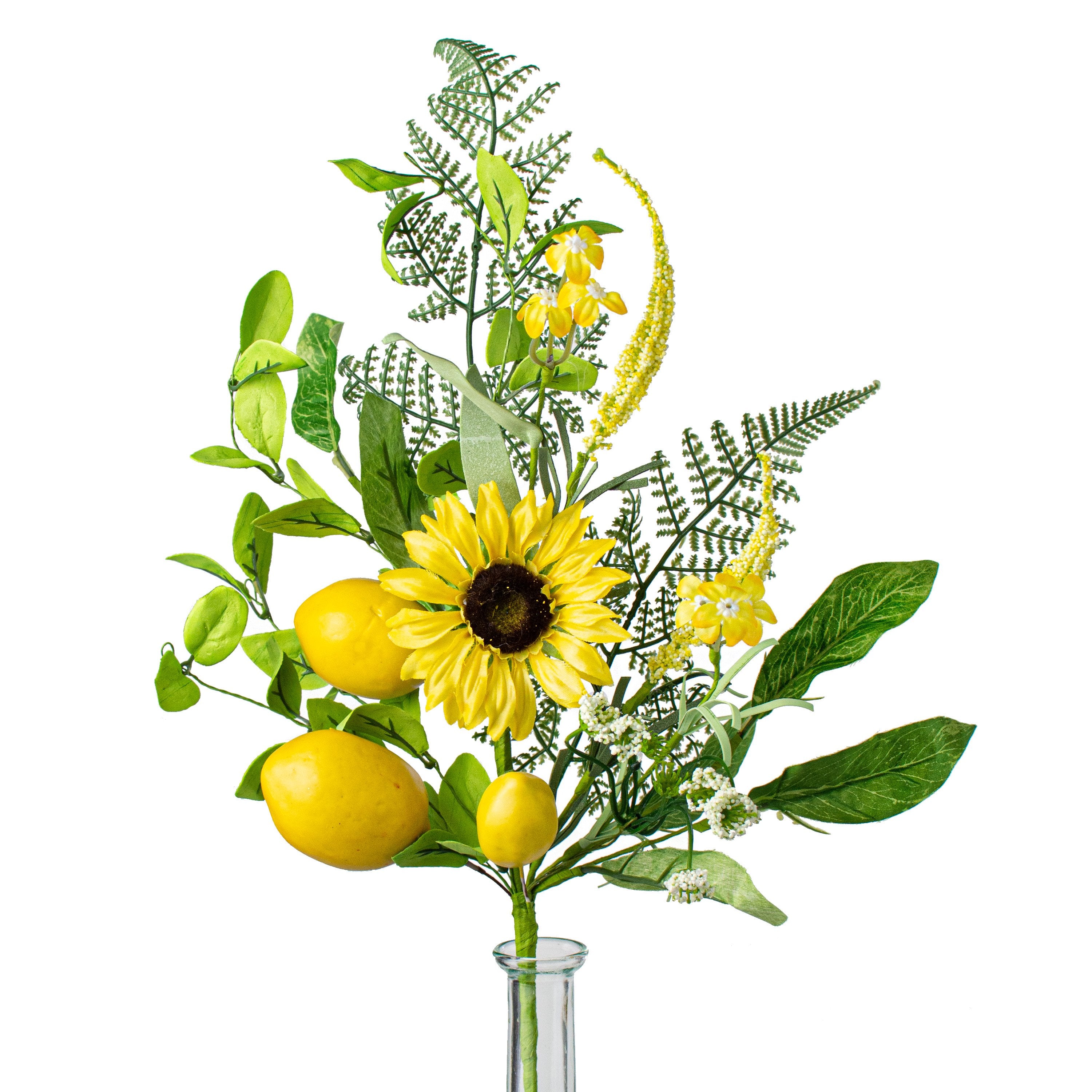20" Lemon Sunflower Blossom Spray Item Number: 182158