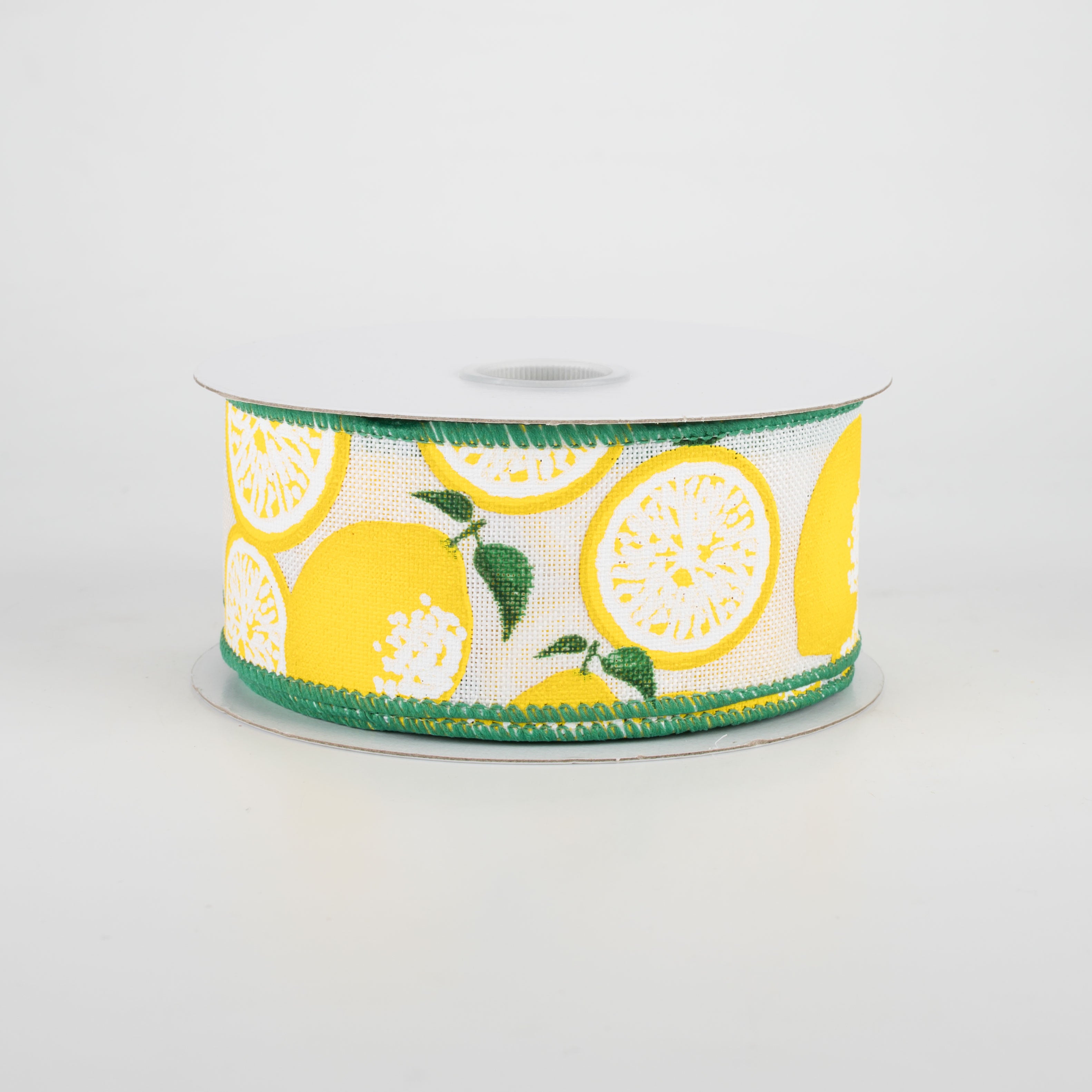 1.5" Lemons Ribbon: White (10 Yards) Item Number: 41044-09-01
