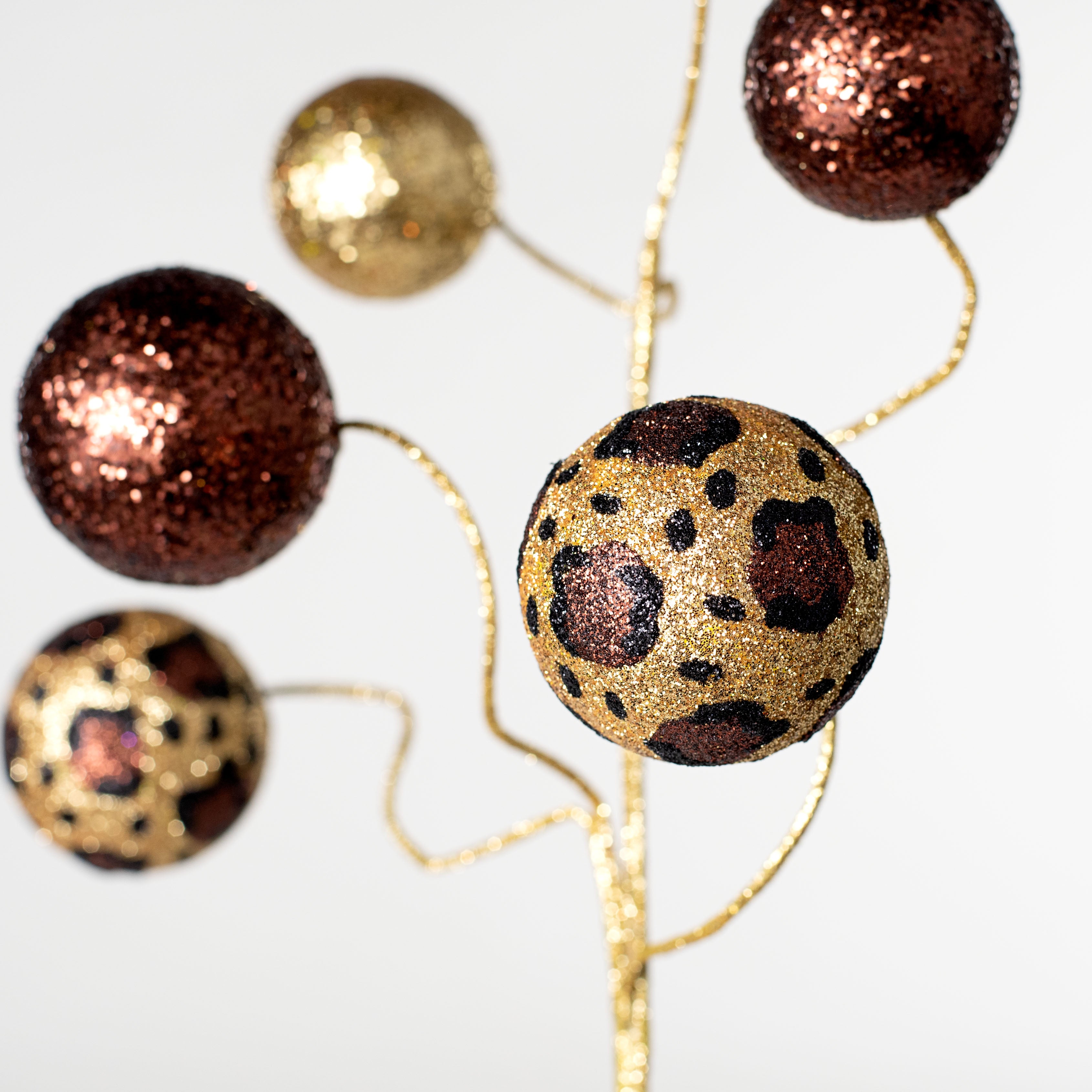 20" Leopard Print Glitter Ball Pick: Gold, Chocolate, Black Lifestyle Photo