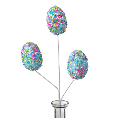 12" Sprinkle Egg Pick: Blue