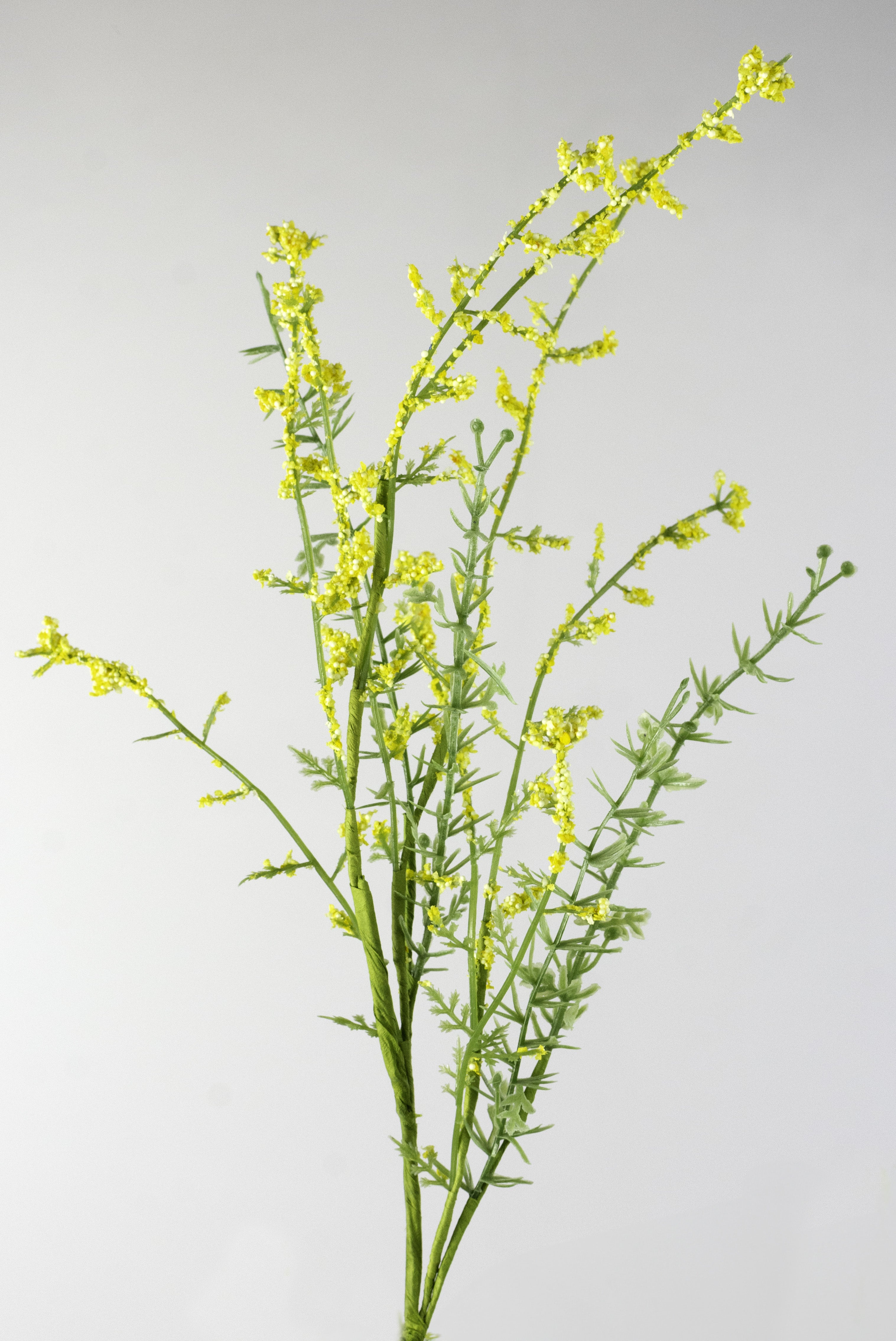 22" Wispy Wildflower Filler Bush: Yellow (9 Stem)