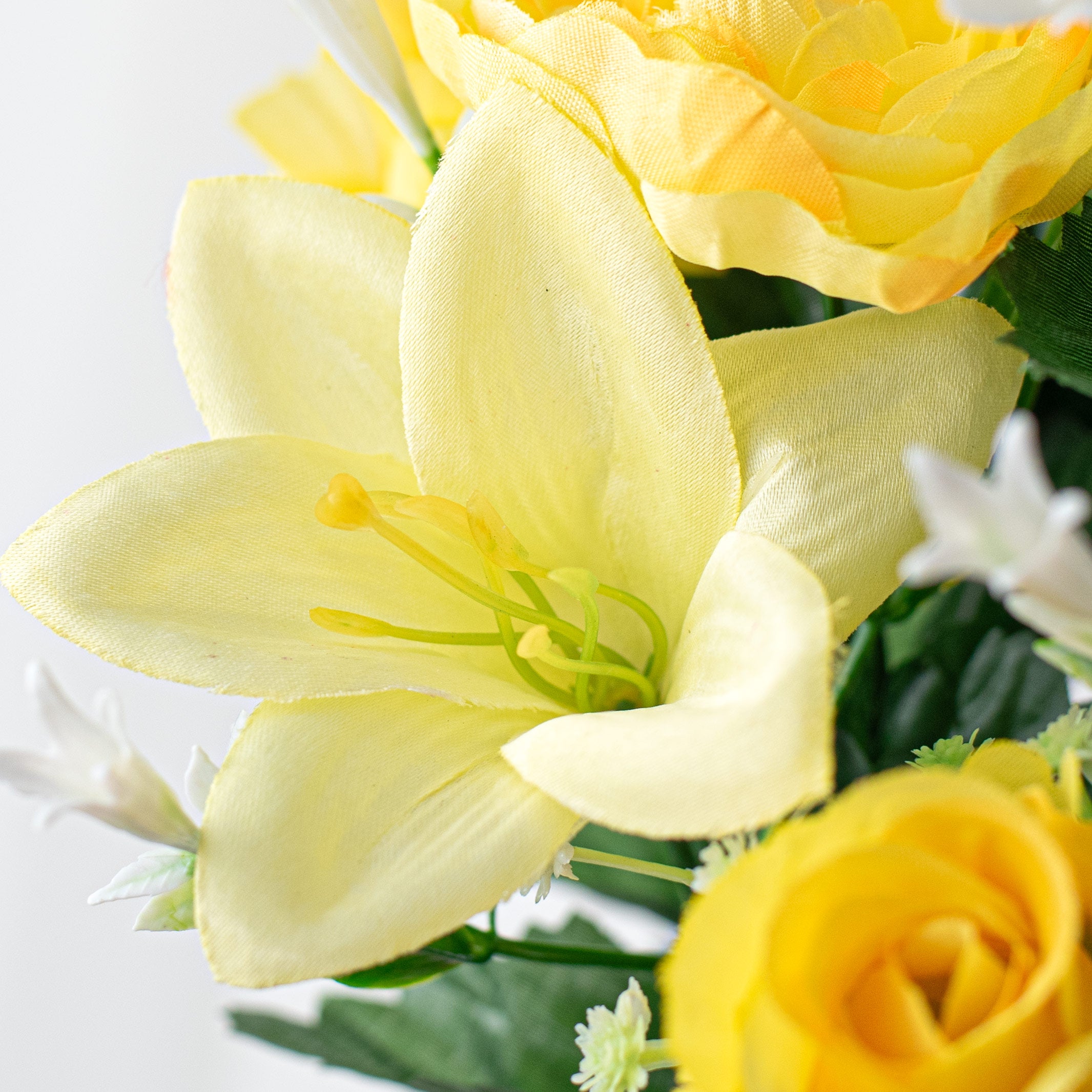 17" Lily Rose Bush: Yellow Lifestyle Photo