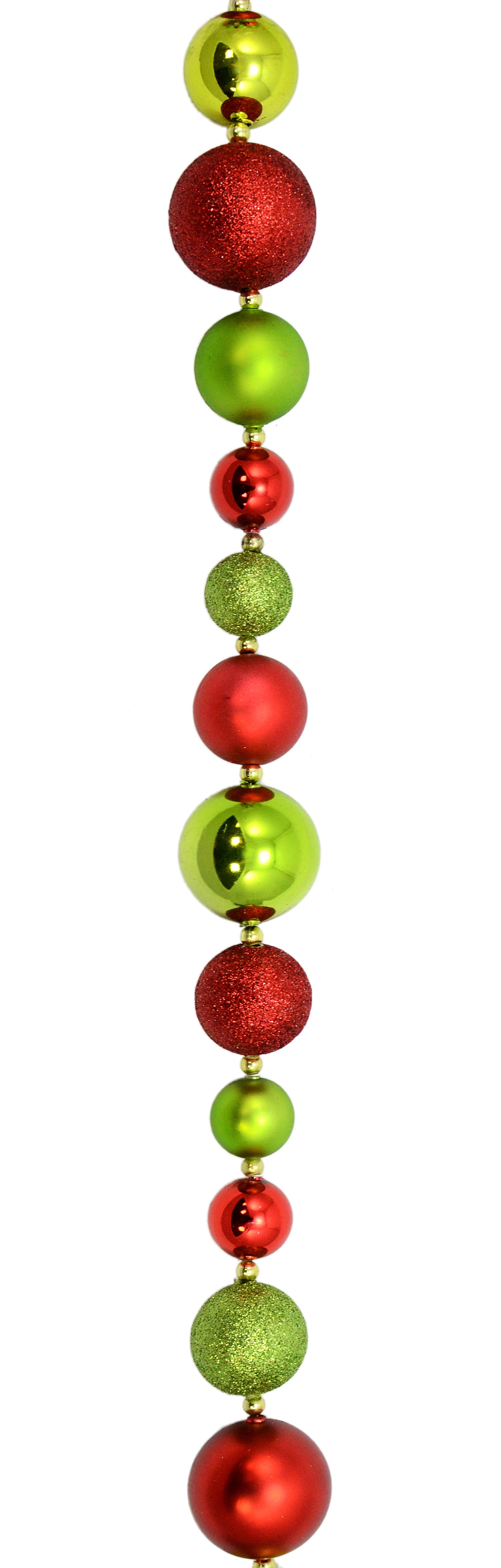 6' Lime Green & Red Mixed Ball Garland Item Number: XG6388FW