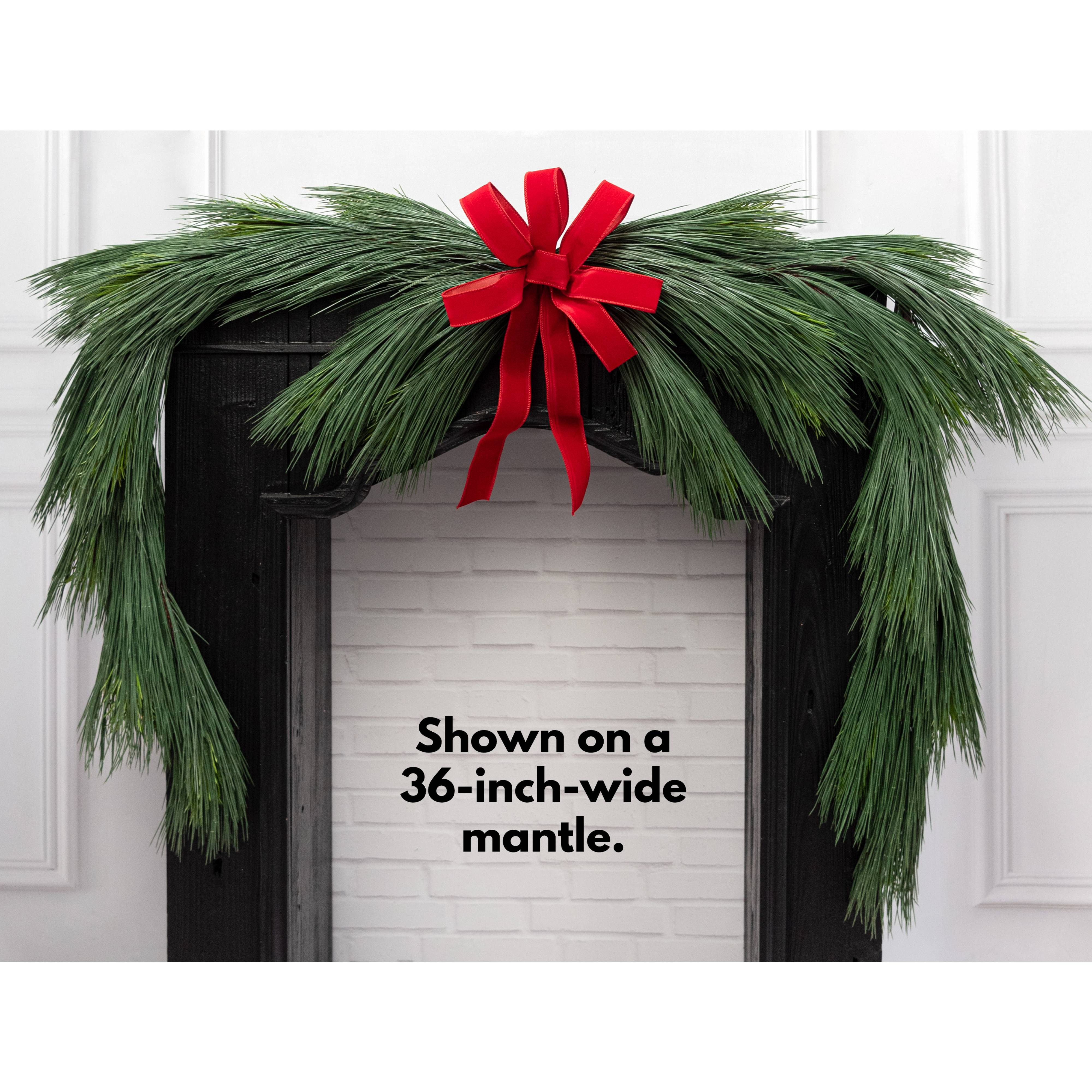 8' Long Needle Pine Mantel Swag Garland Lifestyle Photo