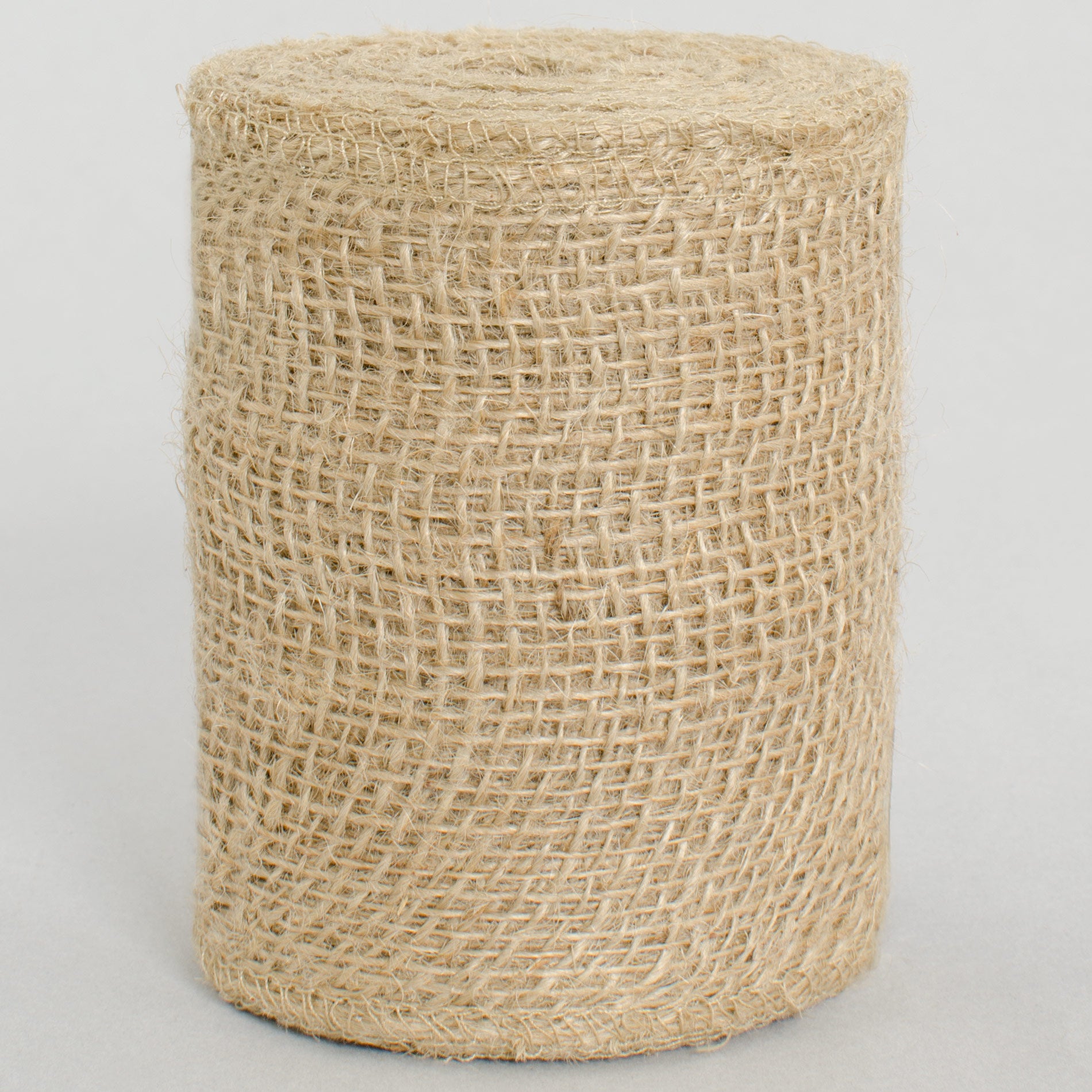 4" Loose Weave Burlap Fabric Ribbon: Natural (10 Yards)