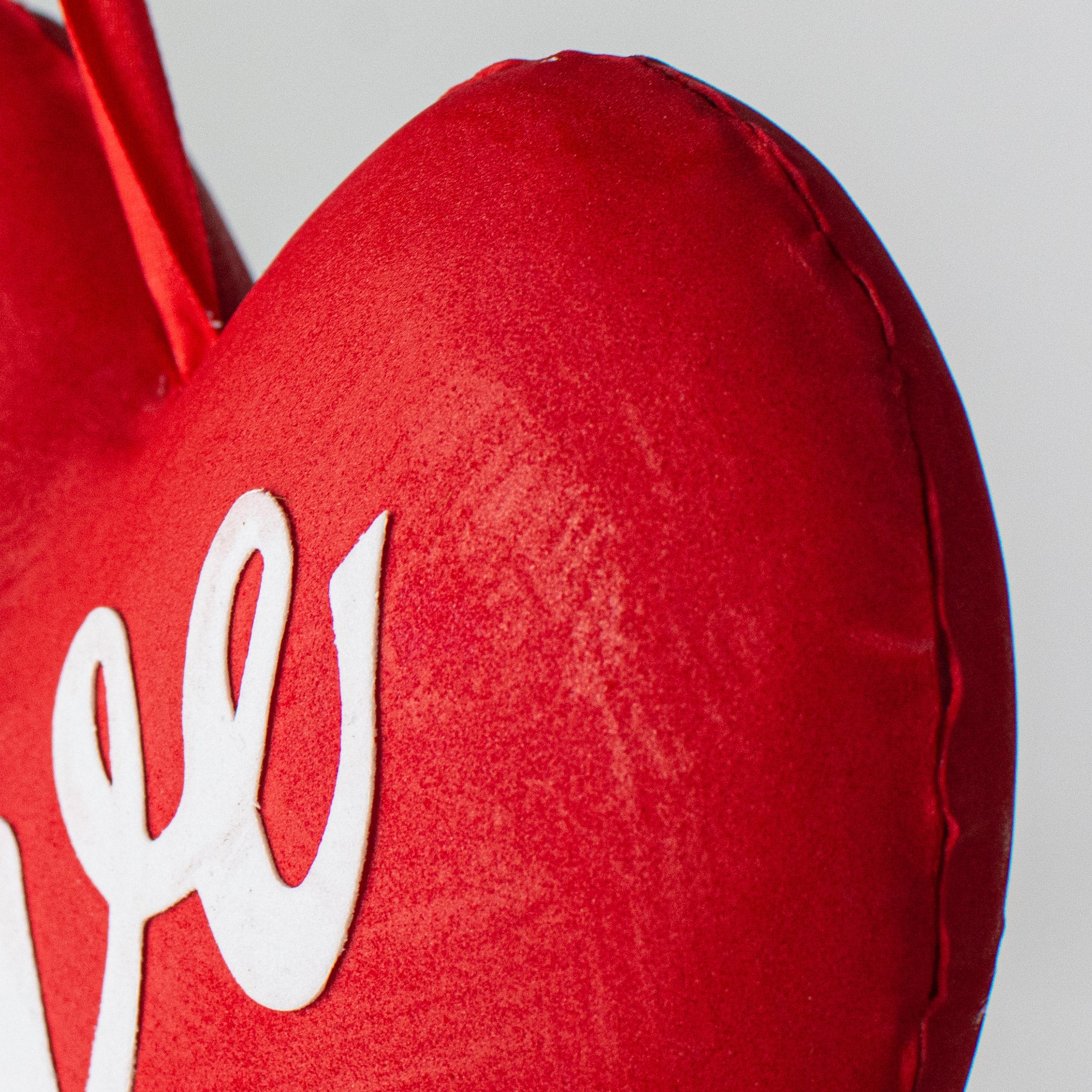 8" Love Heart Puffed Ornament detail photo 3