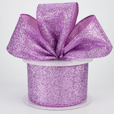 2.5" Lustrous Glitter Ribbon: Lavender (10 Yards) Lifestyle Photo