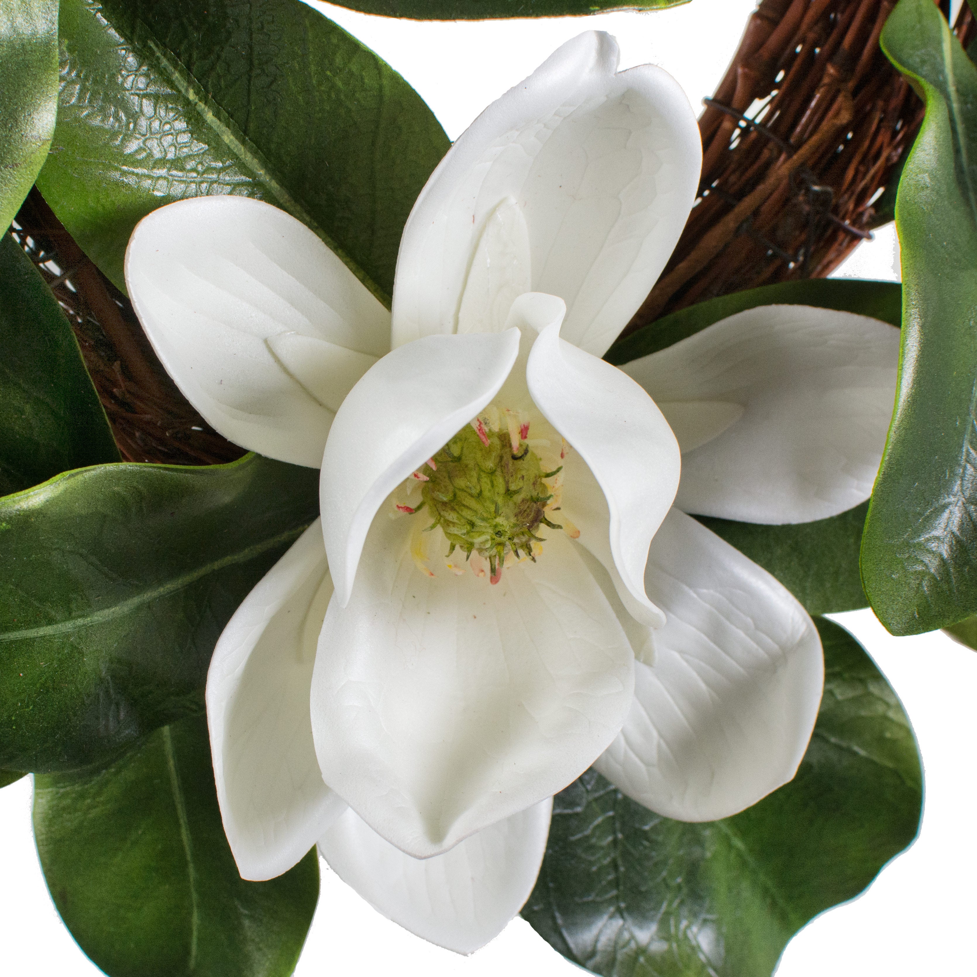 16" Magnolia Flower Candle Ring detail photo 3