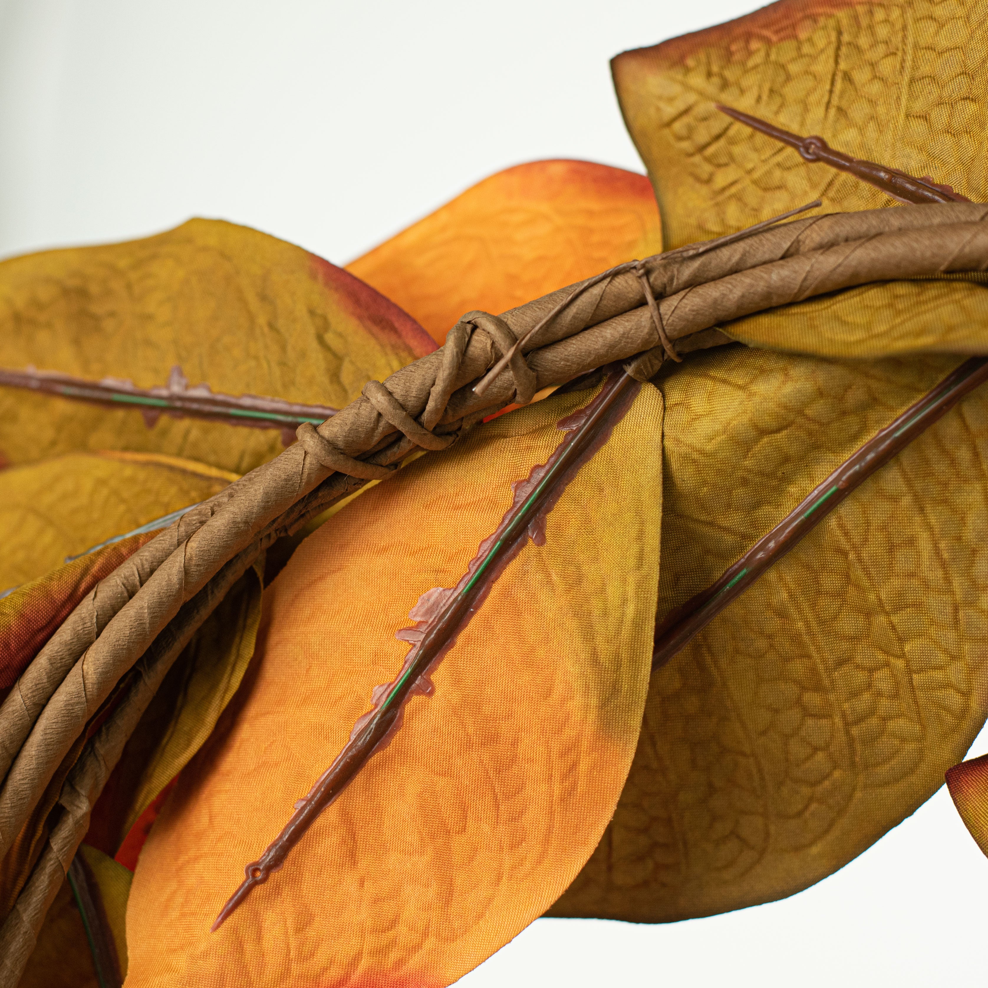 22" Magnolia Leaf Wreath: Fall Mix detail photo 4