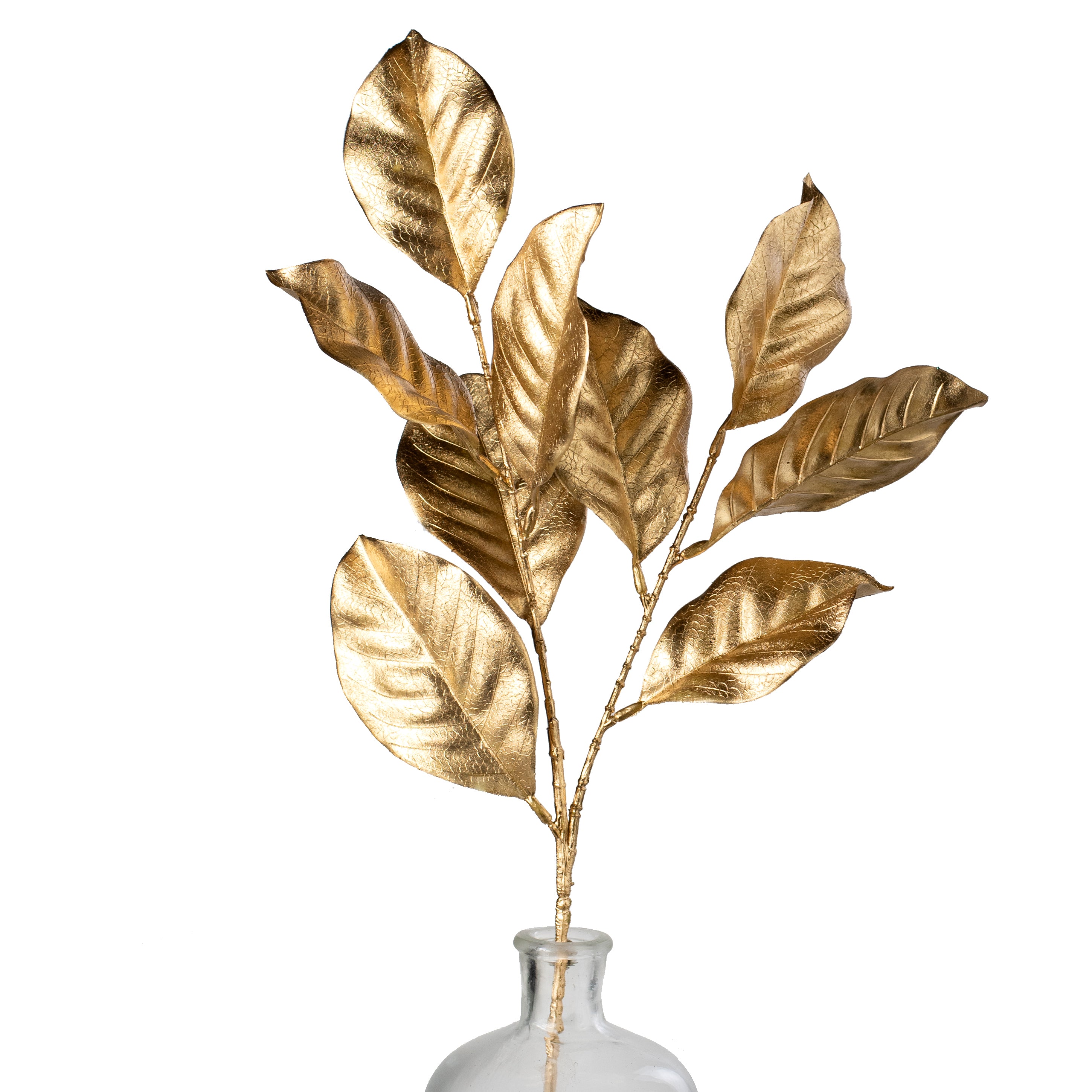 25" Magnolia Metallic Leaf Spray: Gold Item Number: XX939108