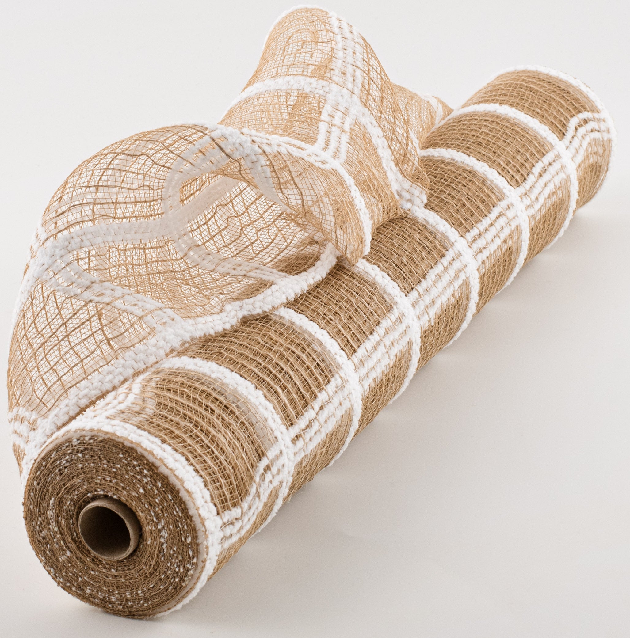 21" Magnolia Plaid Mesh: Natural & White Item Number: XB1025-01