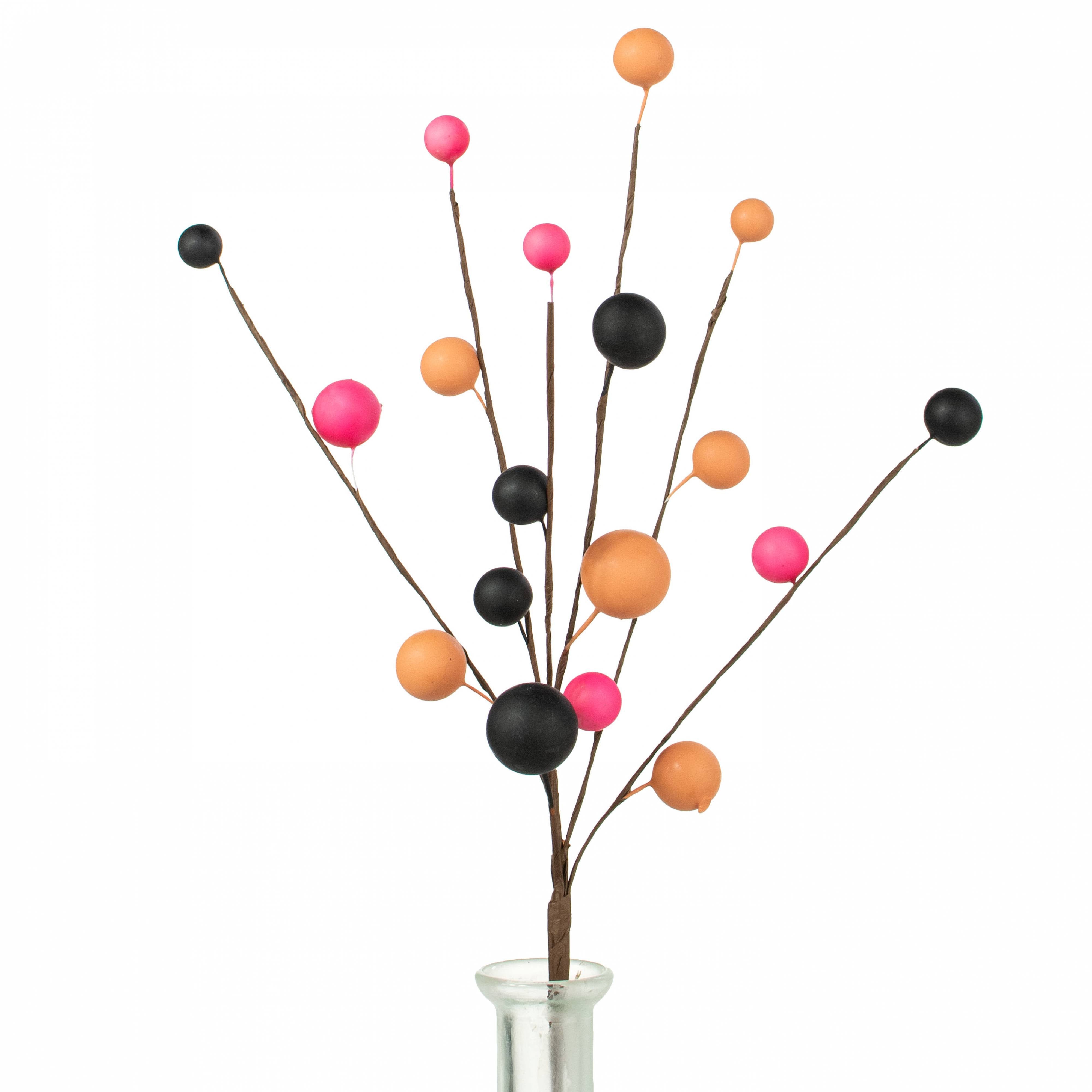 16" Matte Balls Spray: Black, Orange & Fuchsia Pink Item Number: XX9401A2