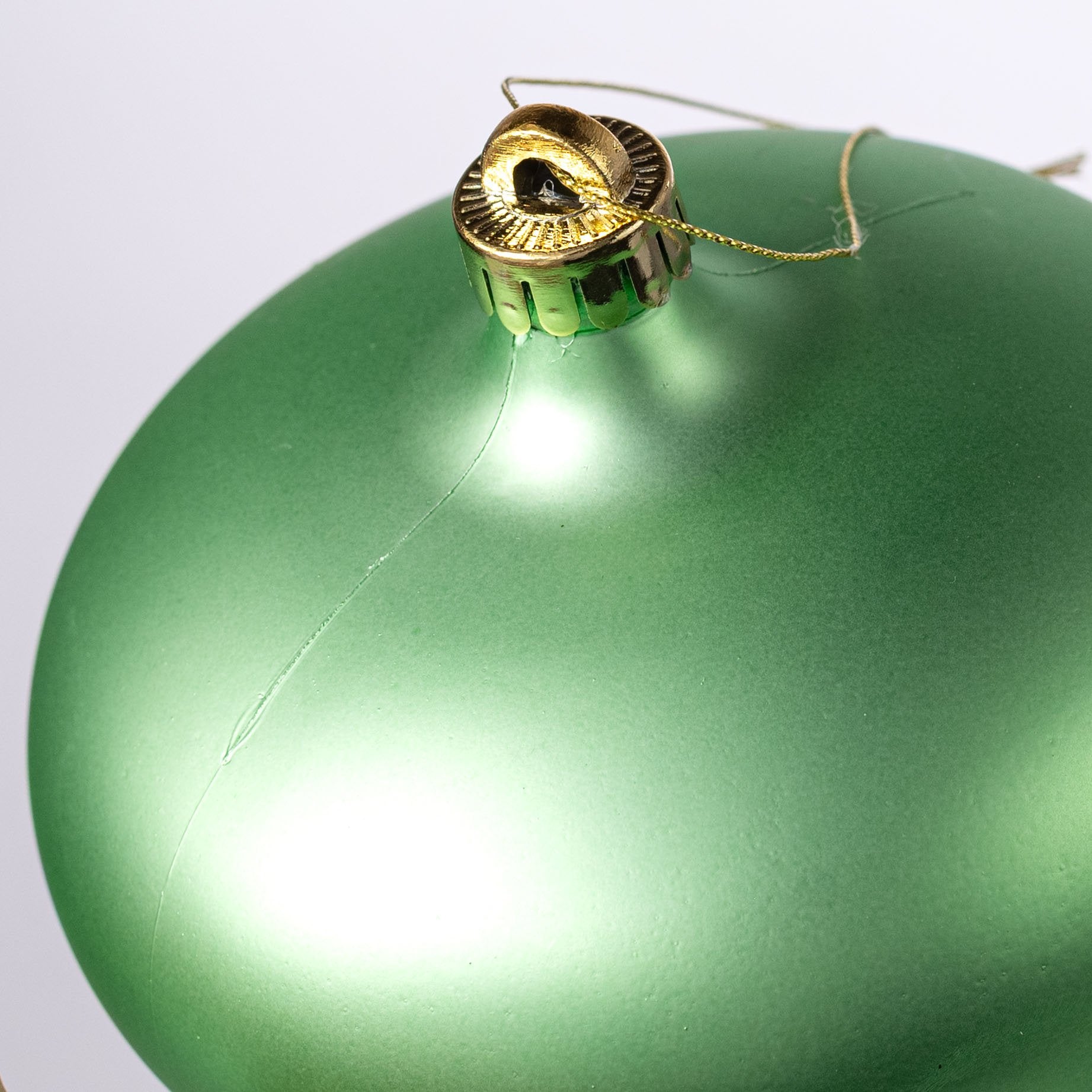 6" Matte Onion Shape Ornament: Mint Green detail photo 3