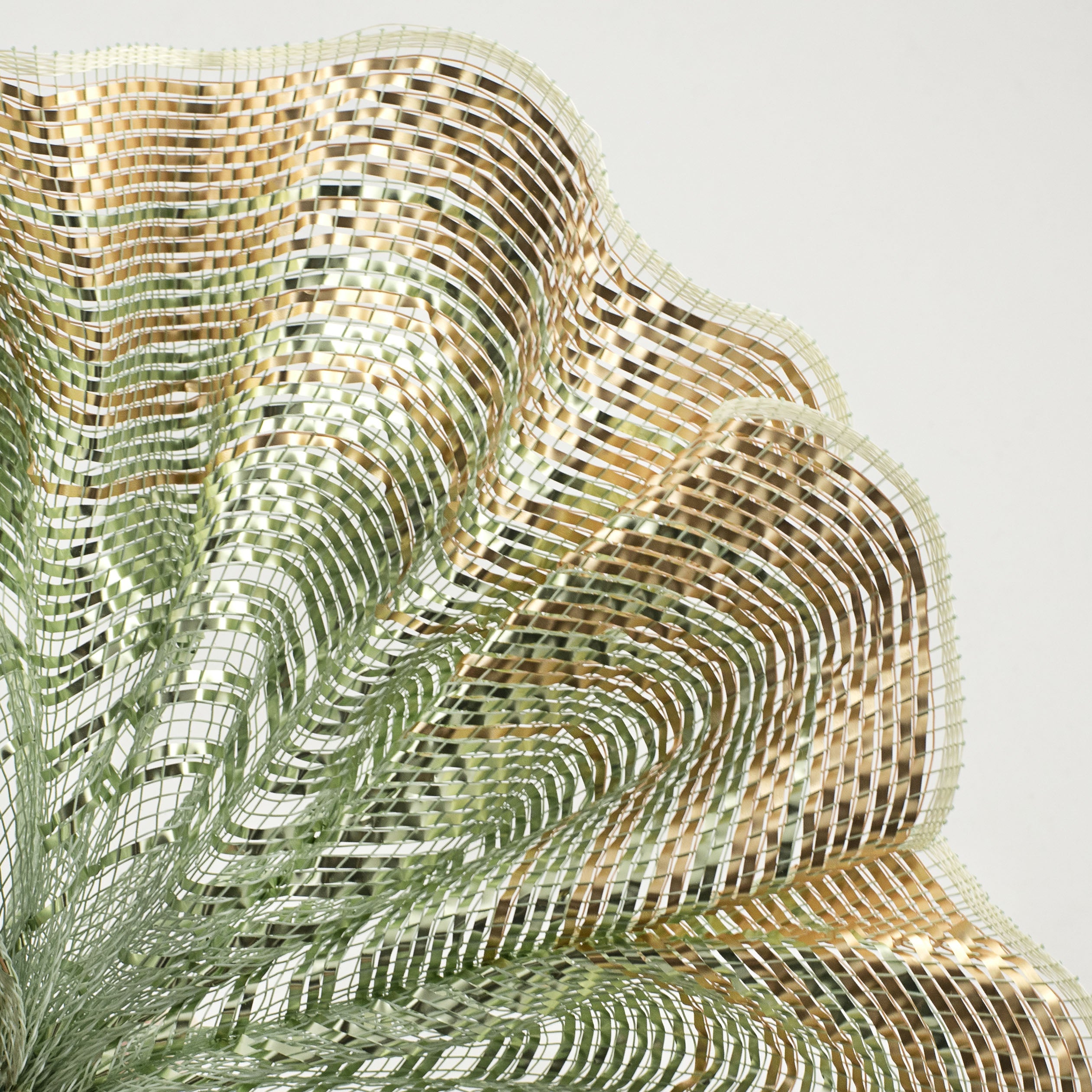 10" Matte Wide Foil Ombré Mesh: Sage & Champagne Lifestyle Photo