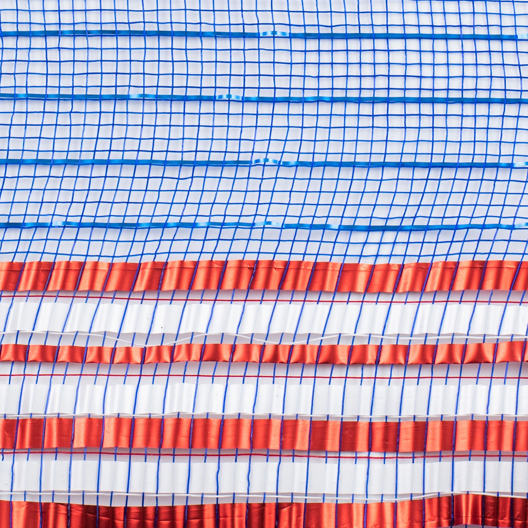 10" Matte XL Wide Foil Border Mesh: Red, White, Blue detail photo 3