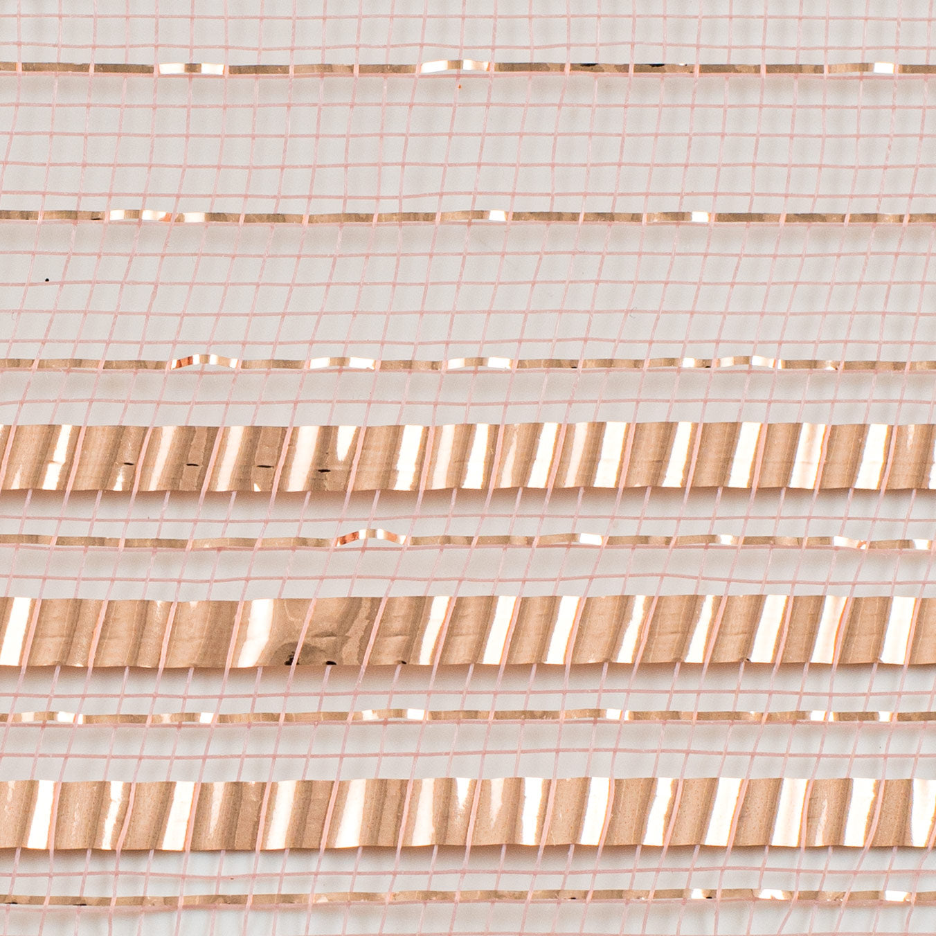 10" Matte XL Wide Foil Border Mesh: Rose & Rose Gold detail photo 3
