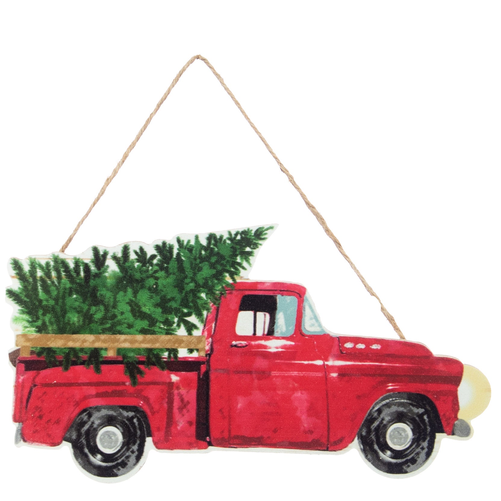 10" MDF Truck with Christmas Tree Item Number: AP8224