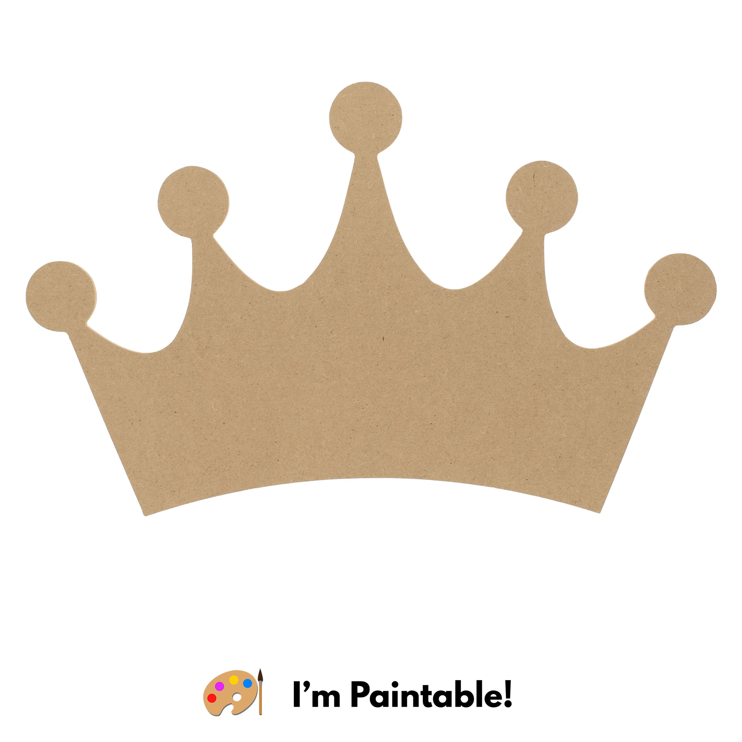 14" MDF Unfinished Shape: Crown Item Number: AB2542