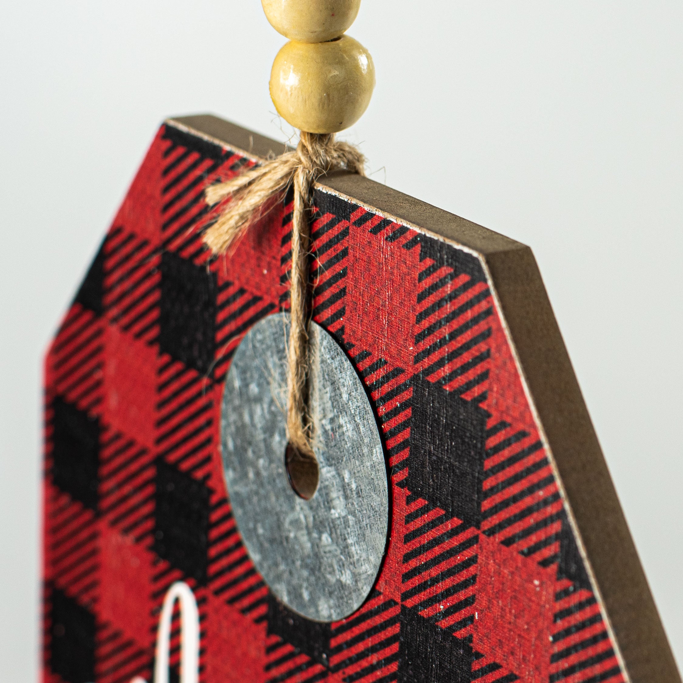 12" Merry & Bright Tag Sign detail photo 3