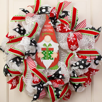 13" Merry Christmas Gnomies Shape Sign Lifestyle Photo