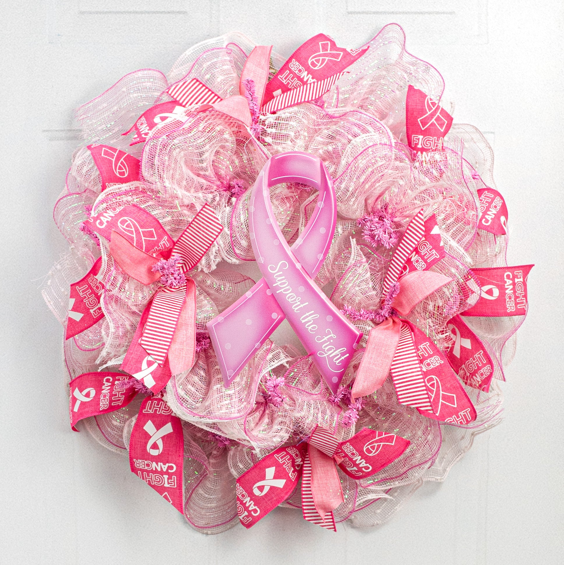12" Metal Embossed Awareness Ribbon: Pink Lifestyle Photo