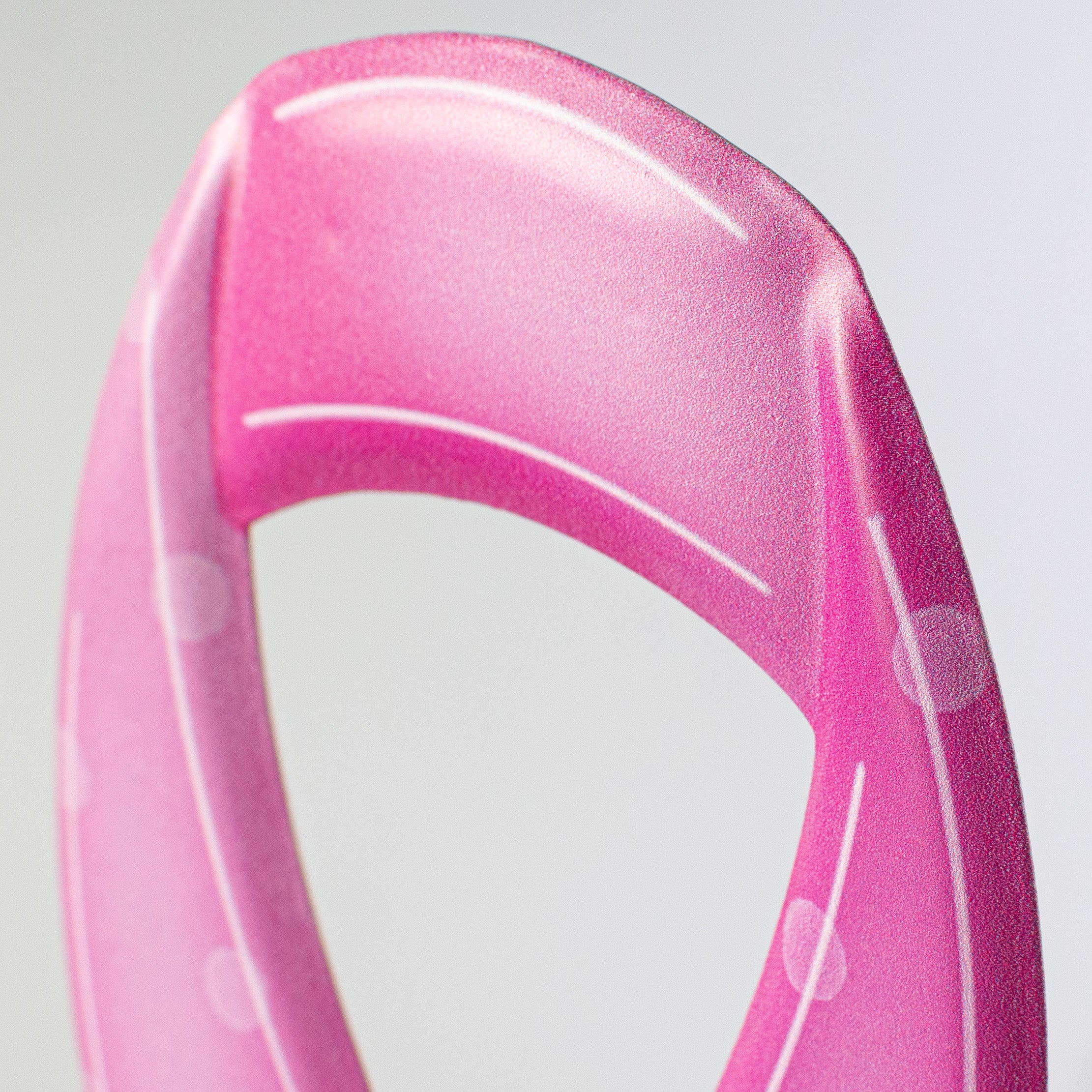 12" Metal Embossed Awareness Ribbon: Pink detail photo 4