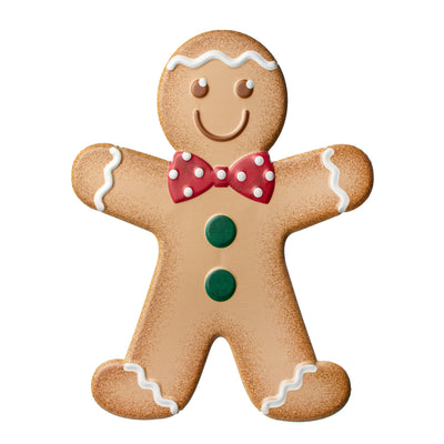 13" Metal Embossed Decoration: Gingerbread Boy Item Number: MD055504