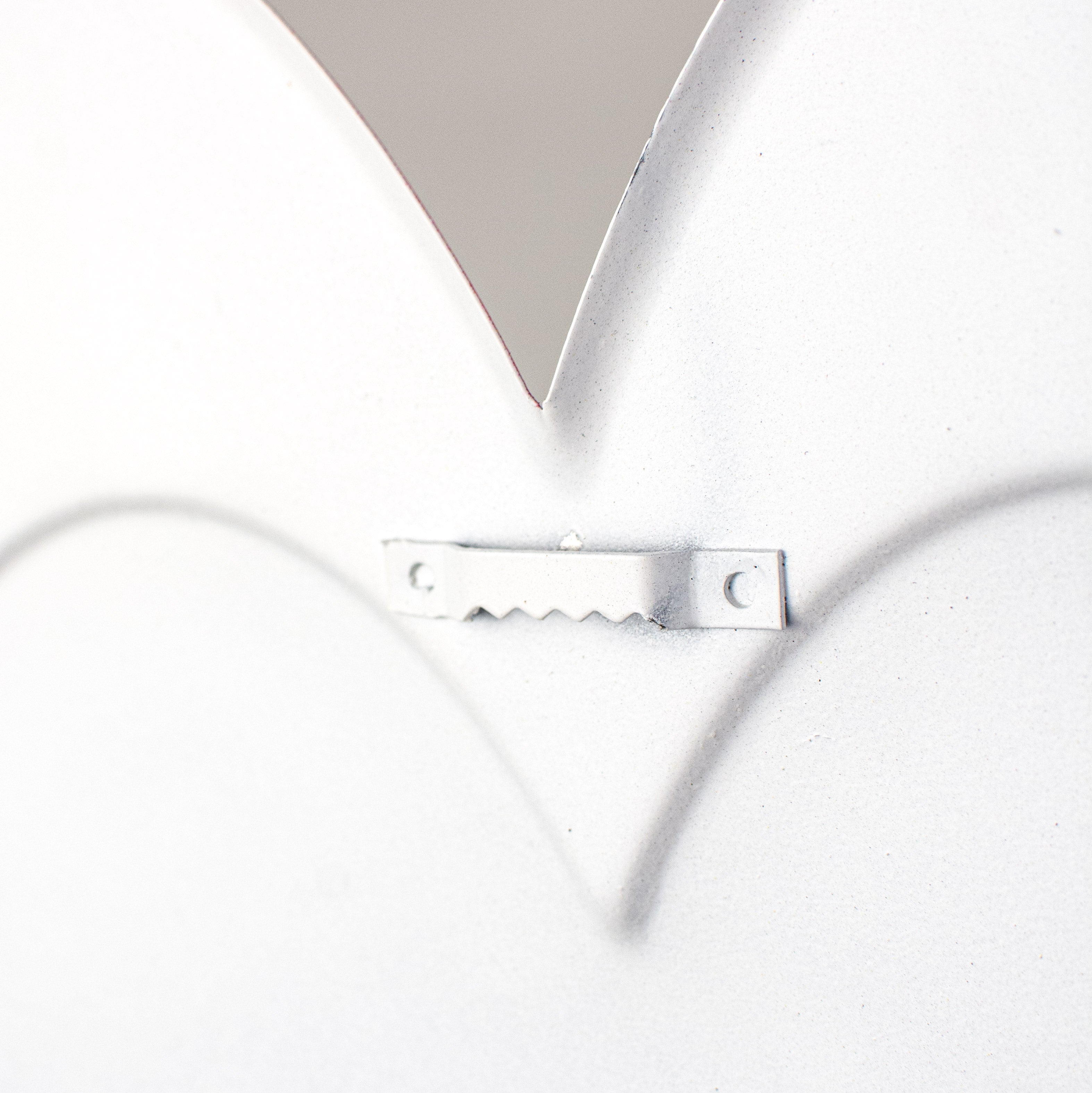 12" Metal Embossed Hanger: Check & Polka Dot Heart detail photo 3