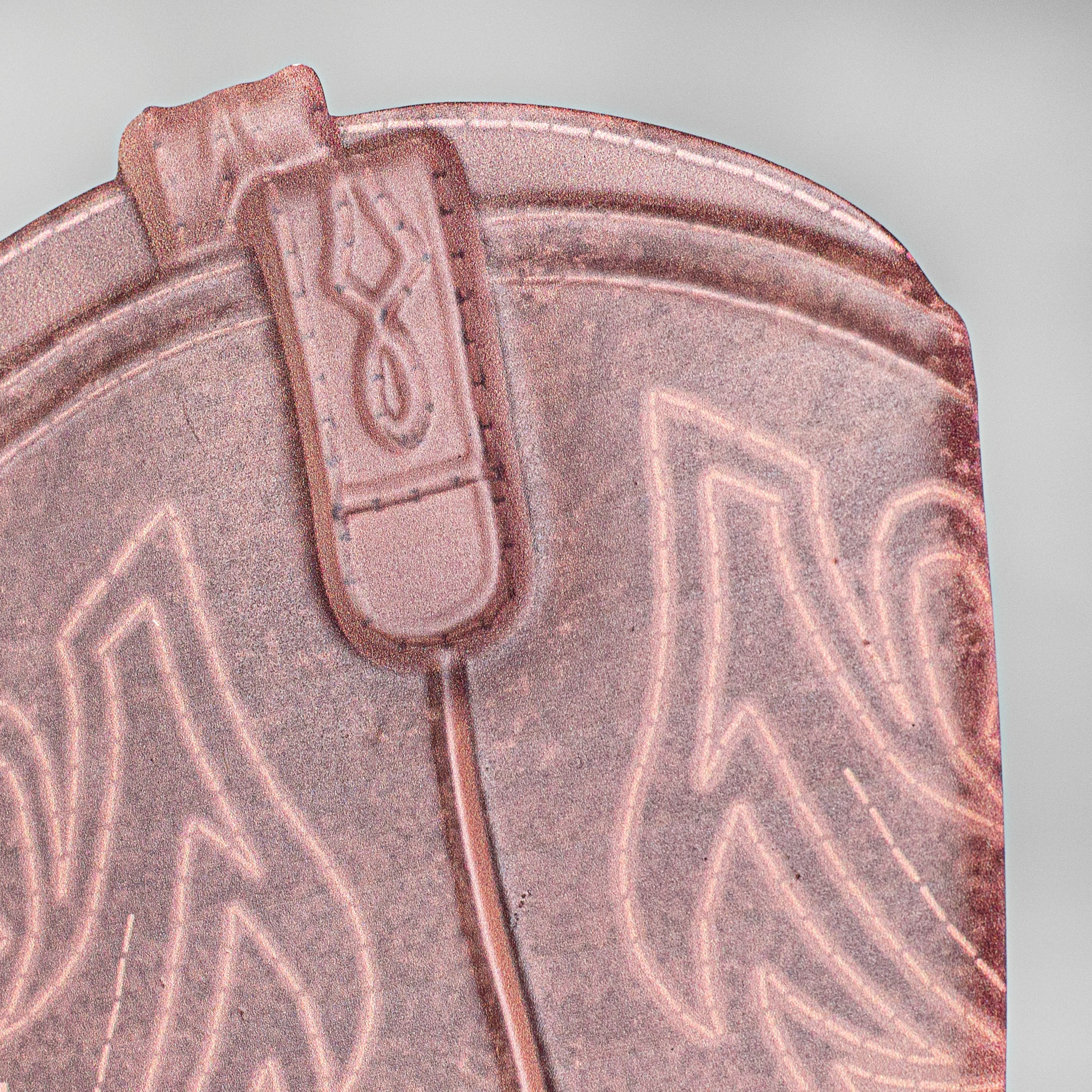 12.5" Metal Embossed Hanger: Classic Cowboy Boot detail photo 3