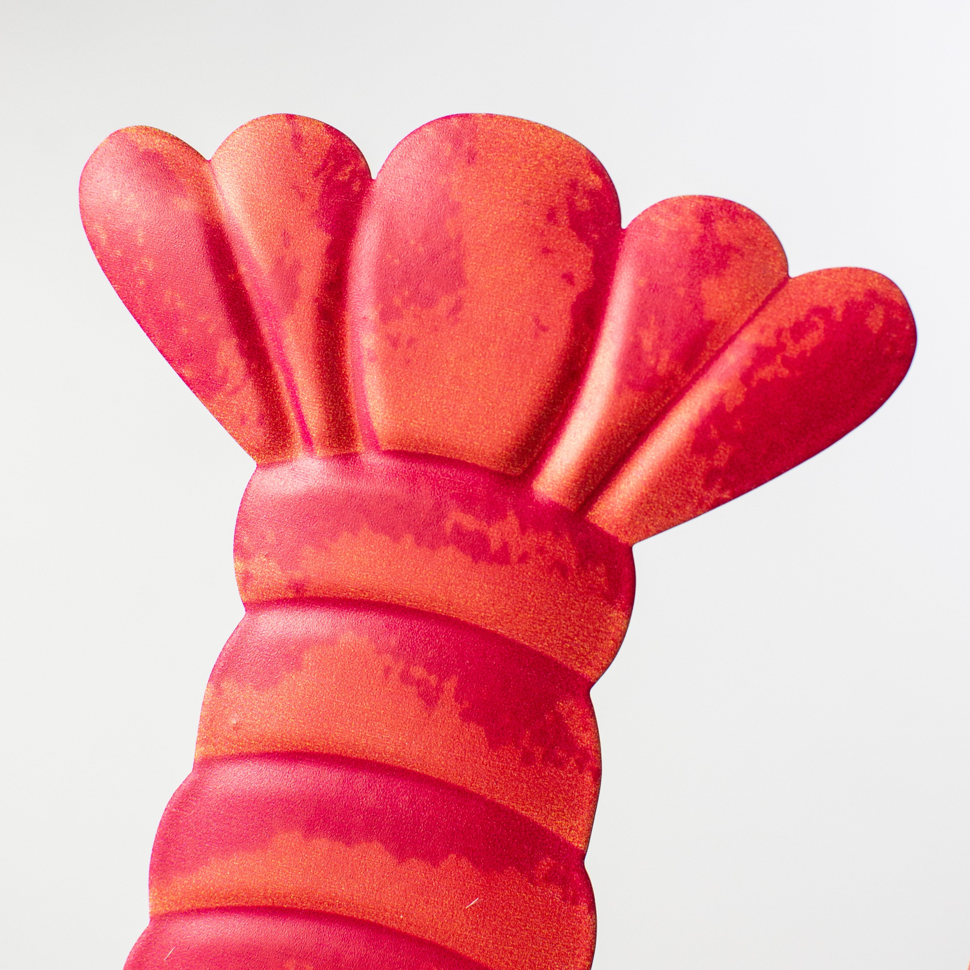 14" Metal Embossed Hanger: Crawfish detail photo 4