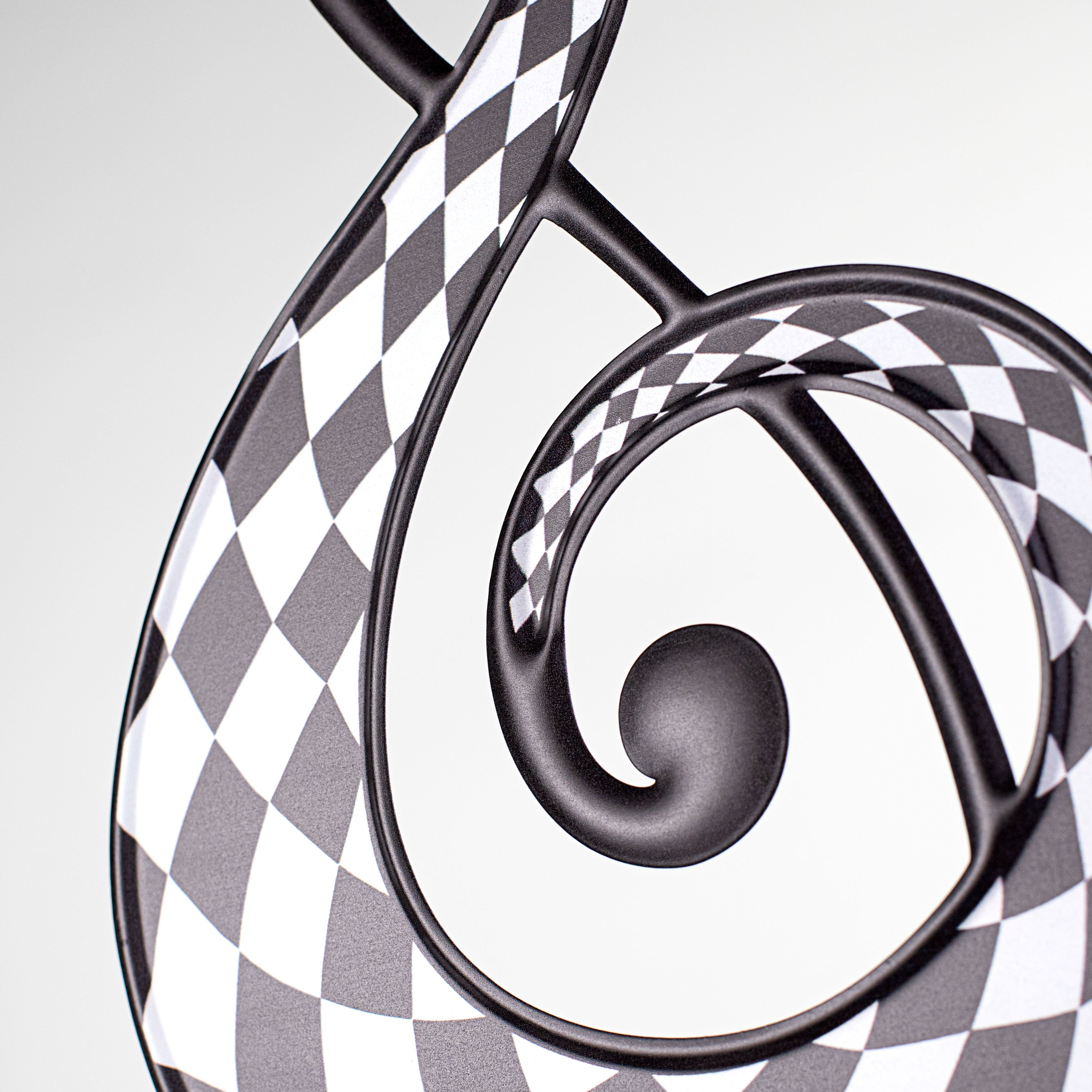 16" Metal Embossed Hanger: Harlequin Treble Clef detail photo 3