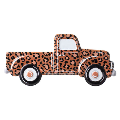 12" Metal Embossed Hanger: Leopard Truck Item Number: MD0671