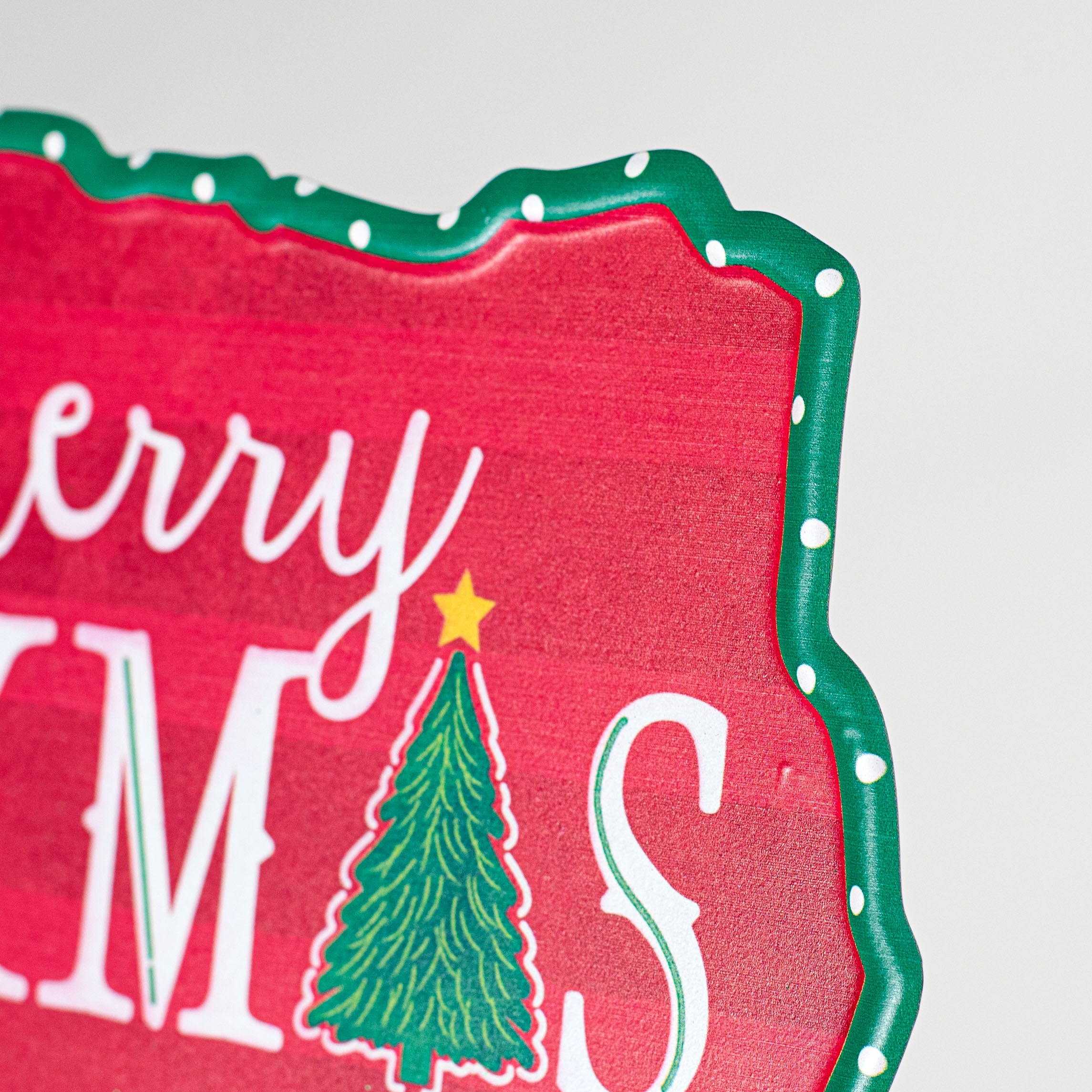 12.5" Metal Embossed Hanger: Merry Texmas Texas detail photo 3