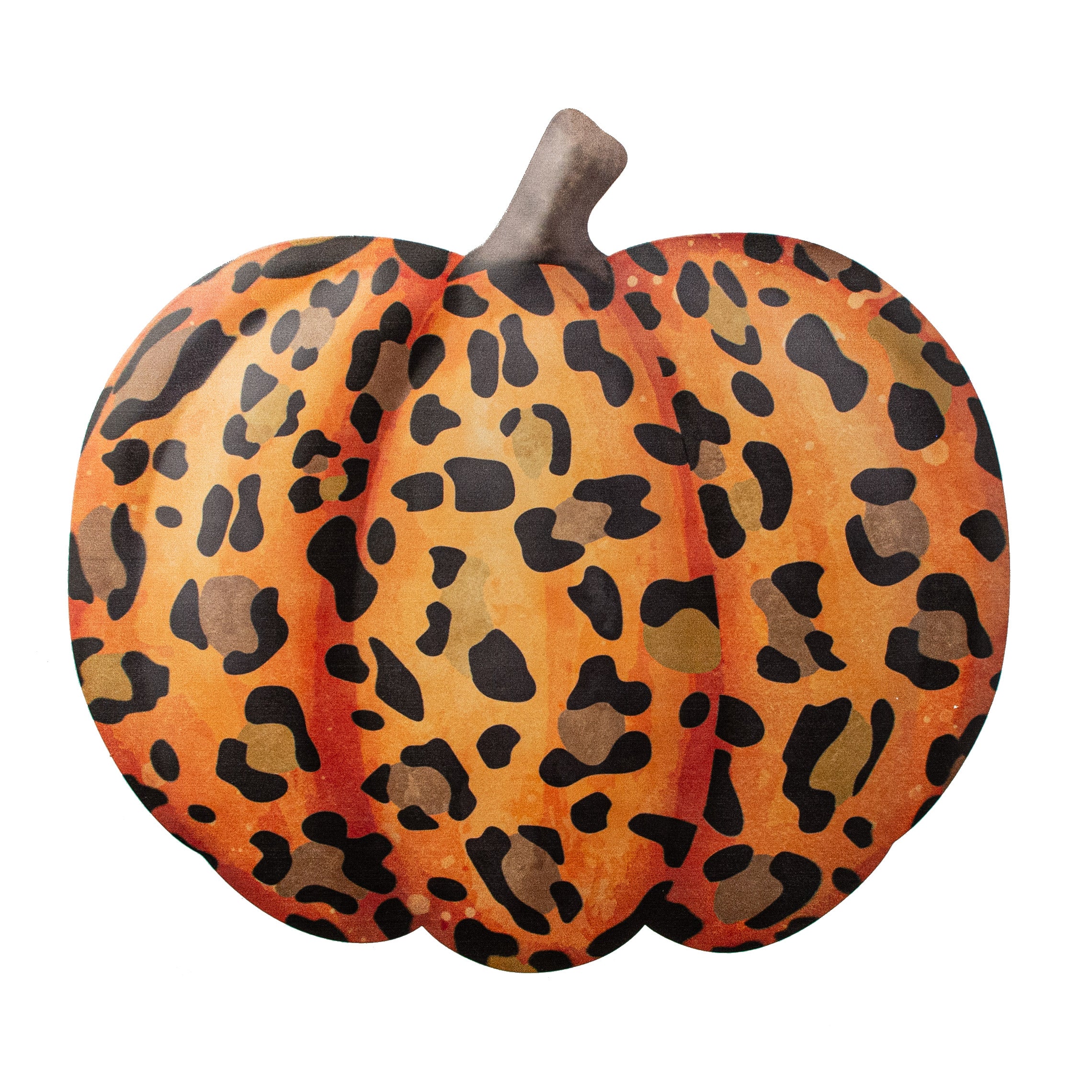 12" Metal Embossed Hanger: Orange Leopard Spot Pumpkin Item Number: MD076520