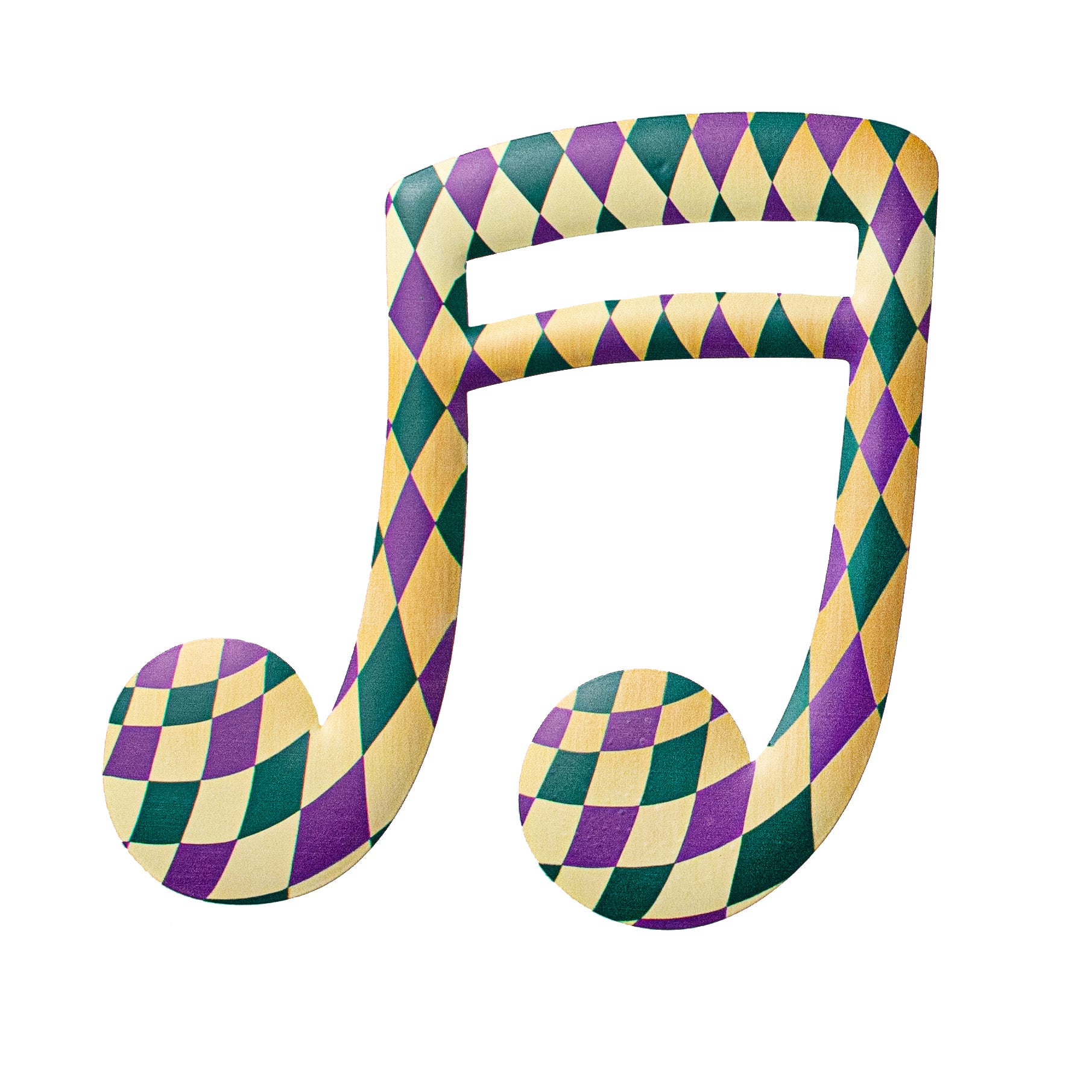 7" Metal Embossed Hanger: PGG Harlequin Double Music Note Item Number: MD075741
