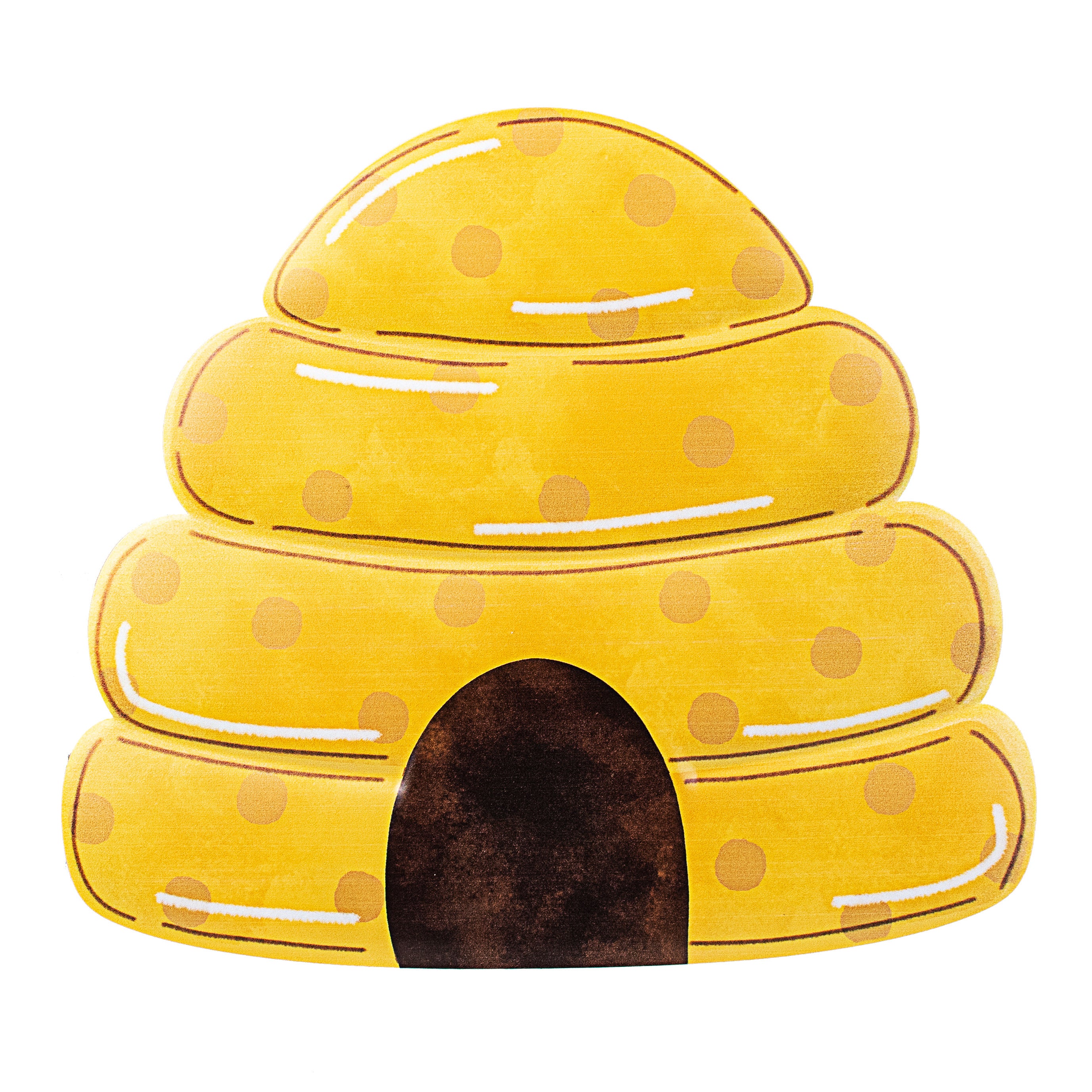 12" Metal Embossed Hanger: Polka Dot Bee Hive Item Number: MD0792