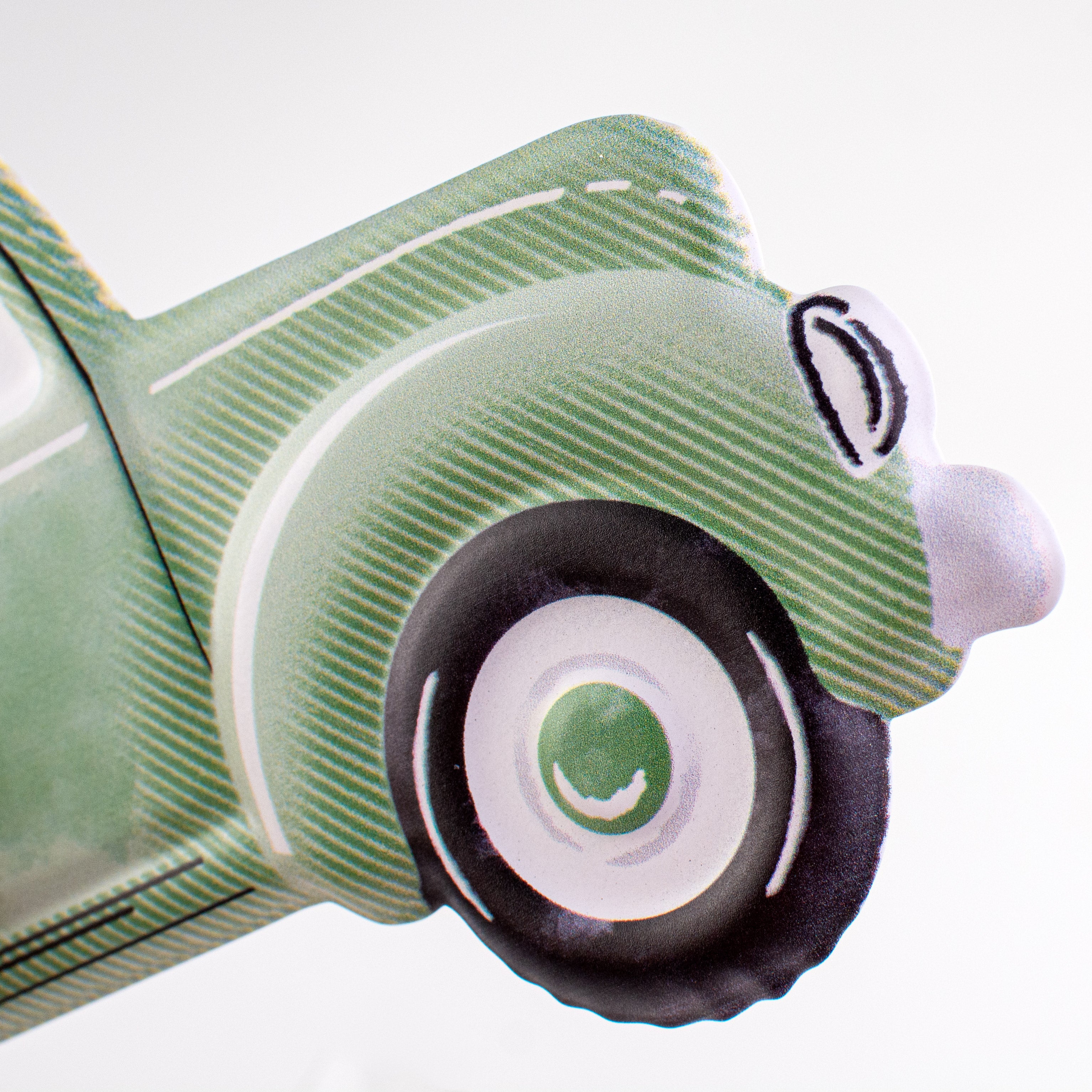 12" Metal Embossed Hanger: Sage Truck detail photo 3