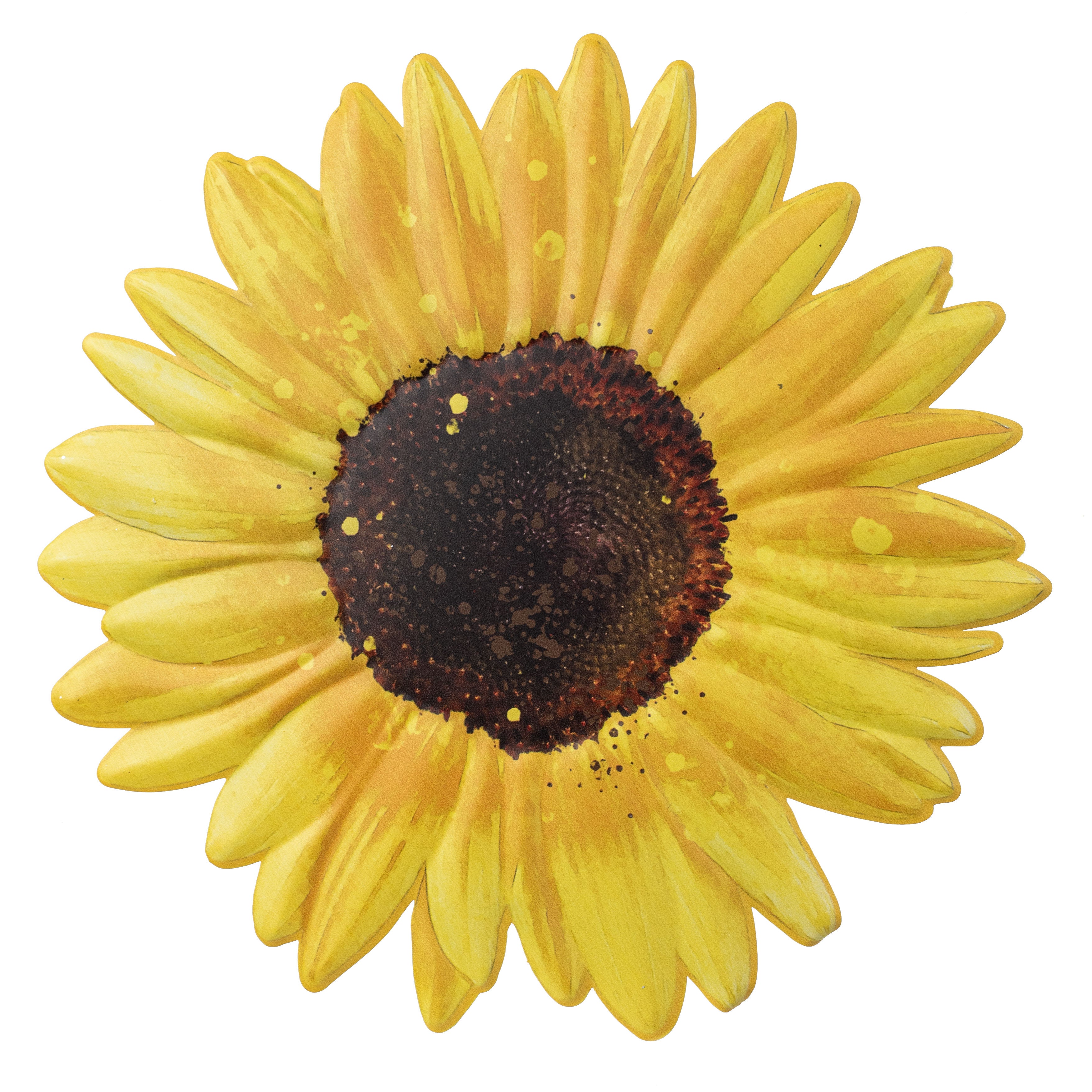 12" Metal Embossed Hanger: Sunflower Item Number: MD0612